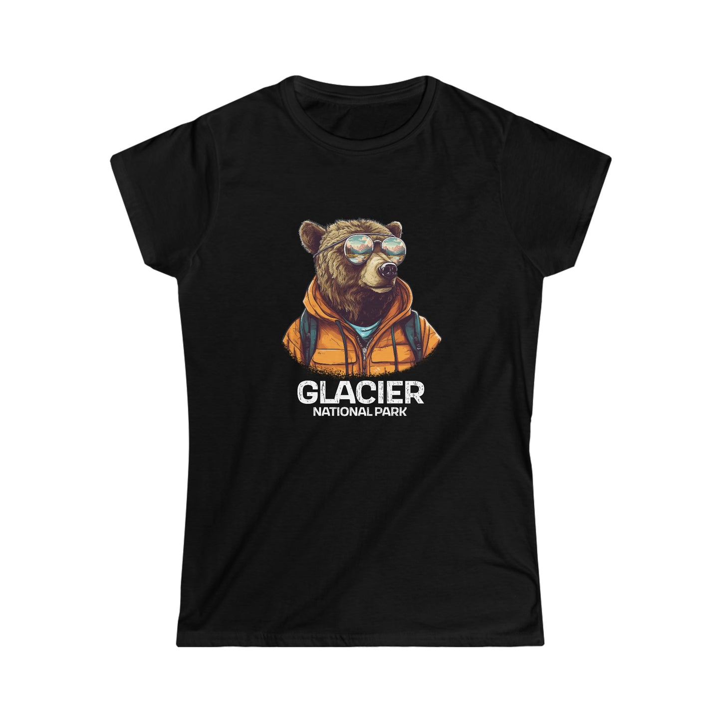 Glacier National Park Women's T-Shirt - Cool Grizzly Bear