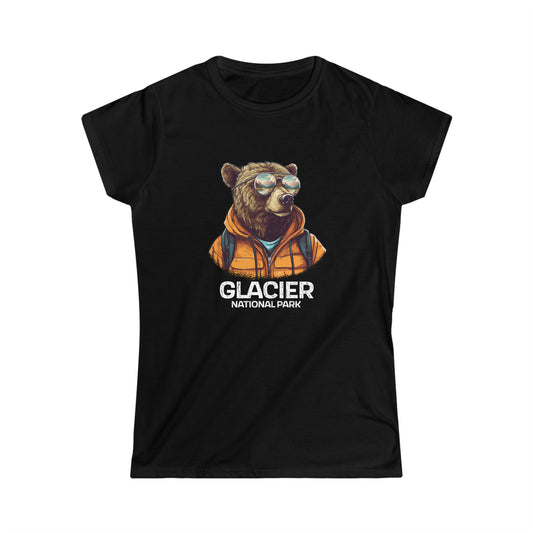 Glacier National Park Women's T-Shirt - Cool Grizzly Bear