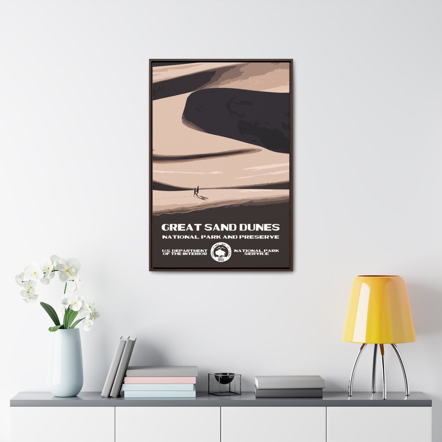 Great Sand Dunes National Park Framed Canvas - WPA Poster