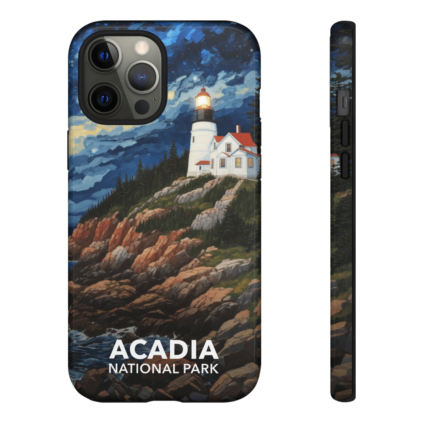 Acadia National Park Phone Case - Starry Night Lighthouse