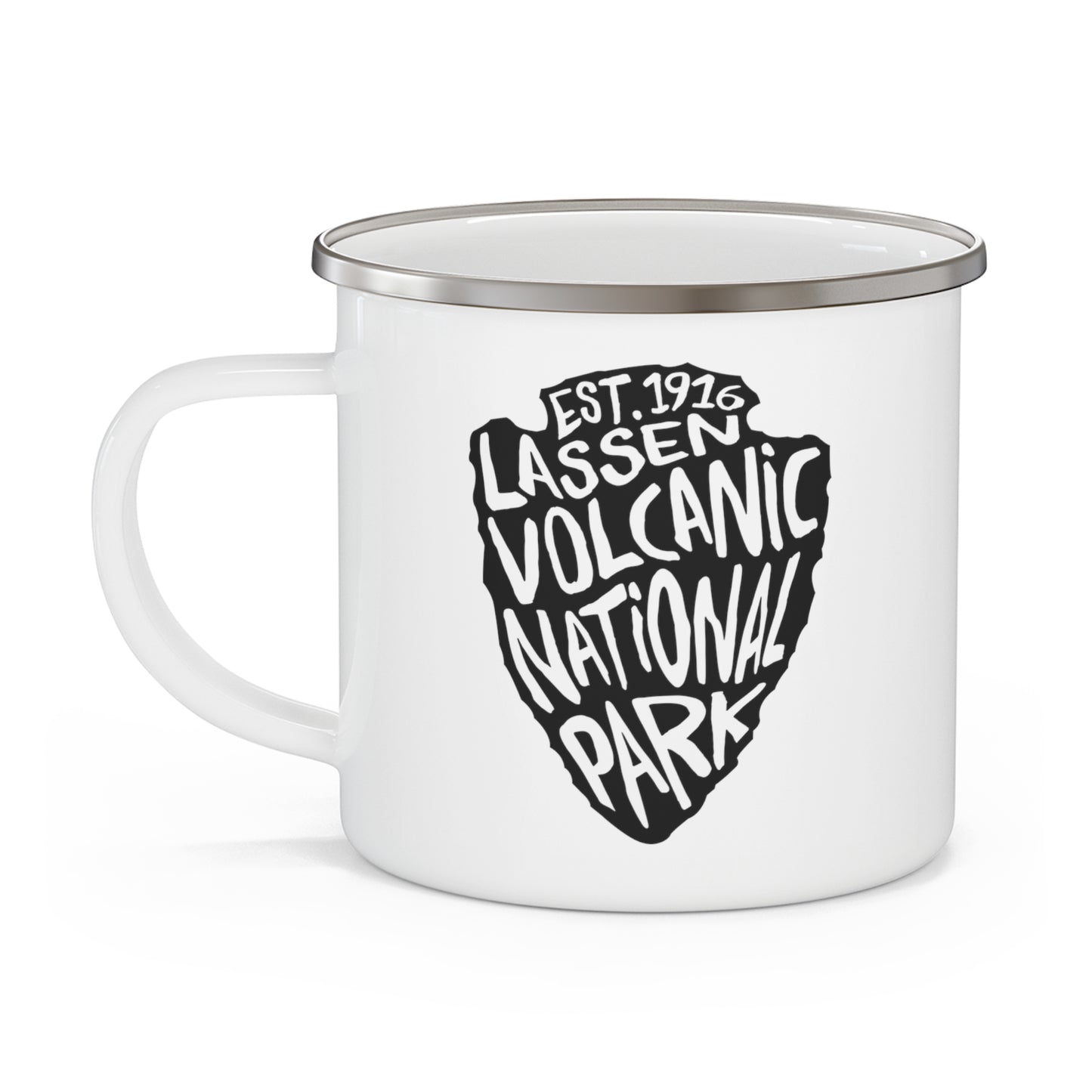 Lassen Volcanic National Park Enamel Camping Mug - Arrowhead