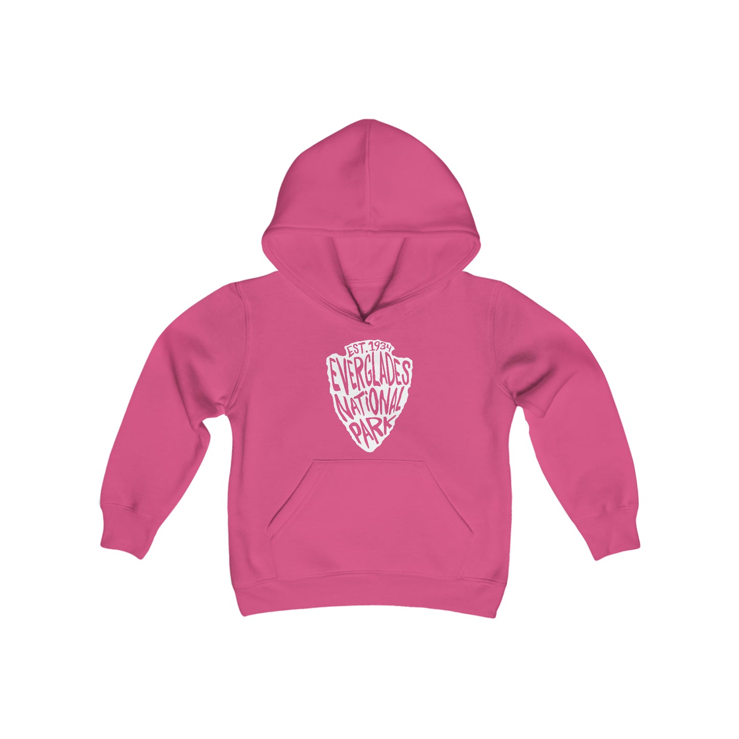 Everglades National Park Kids Hoodie - Arrowhead Chunky Text