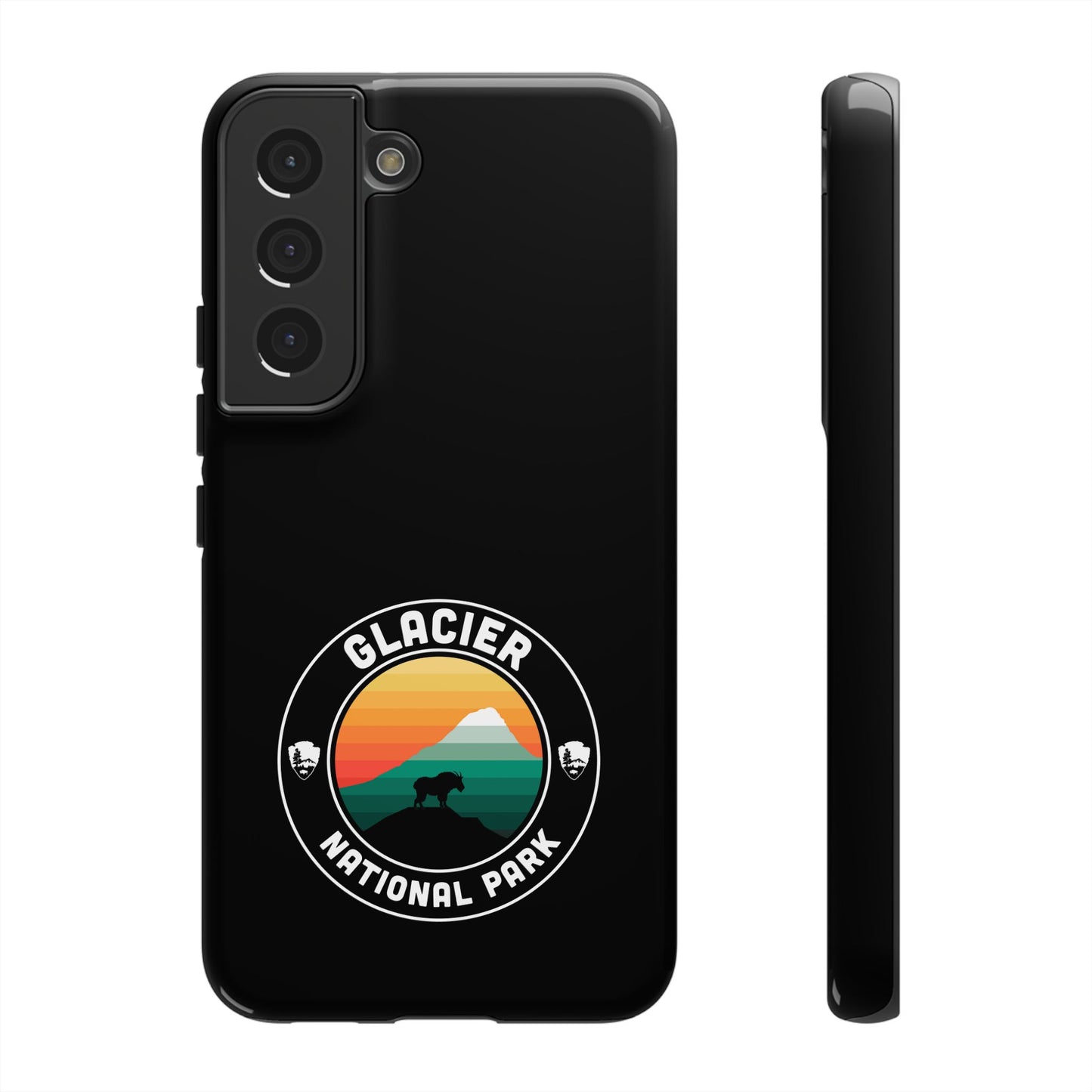 Glacier National Park Phone Case - Round Emblem Design