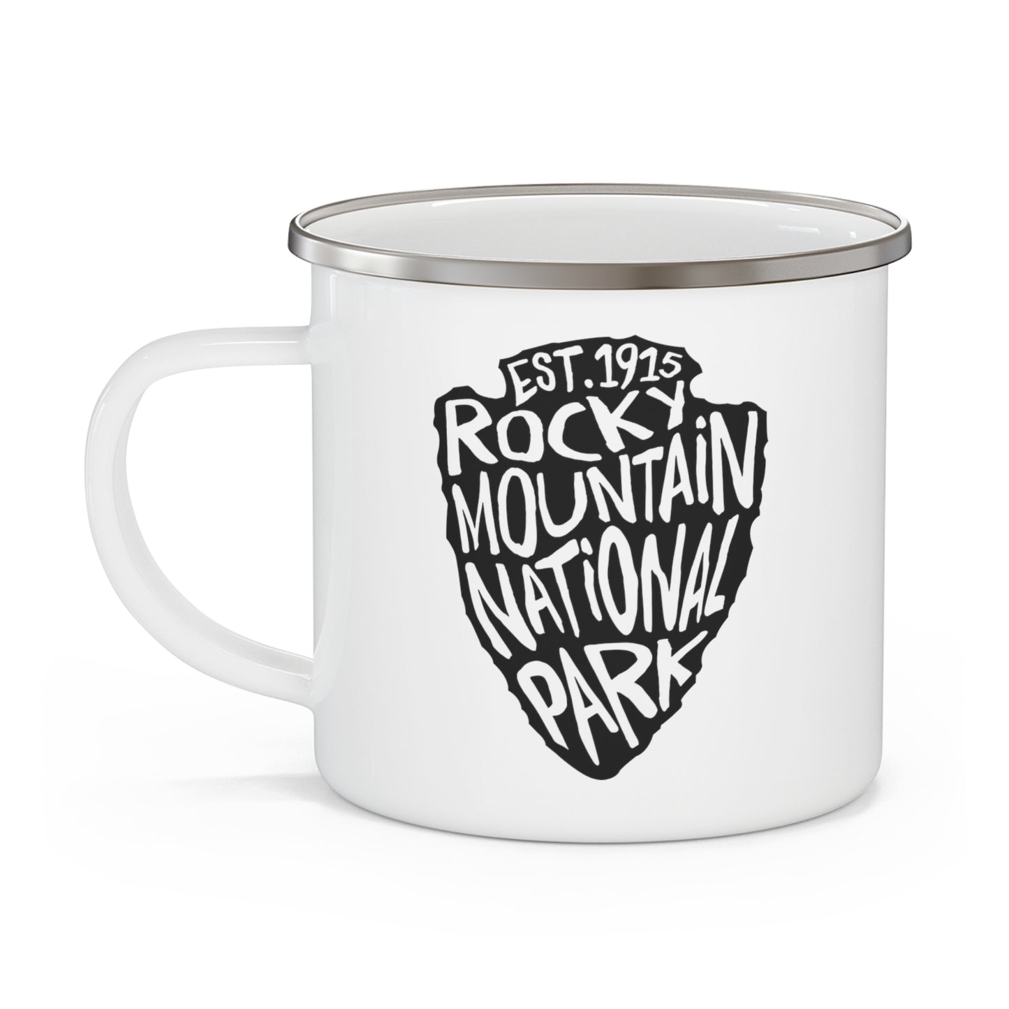 Rocky Mountain National Park Enamel Camping Mug - Arrowhead