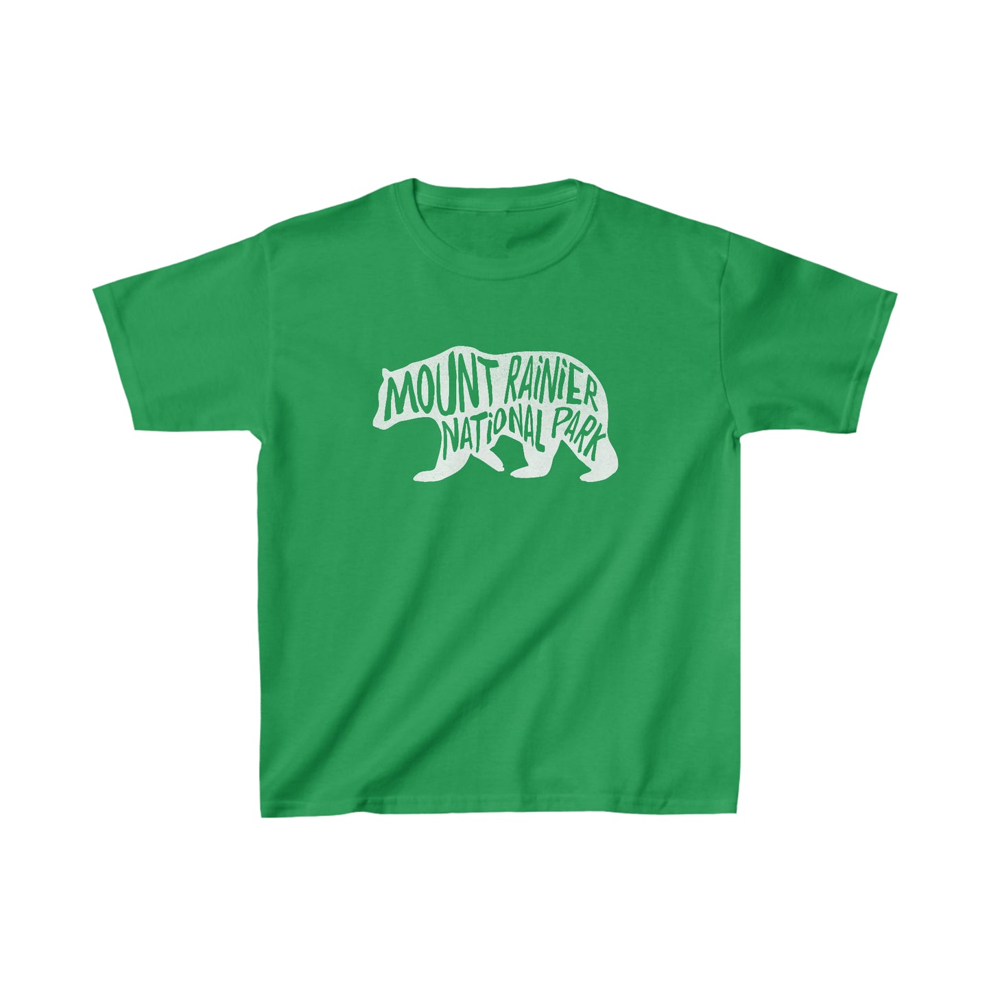 Mount Rainier National Park Child T-Shirt - Black Bear Chunky Text
