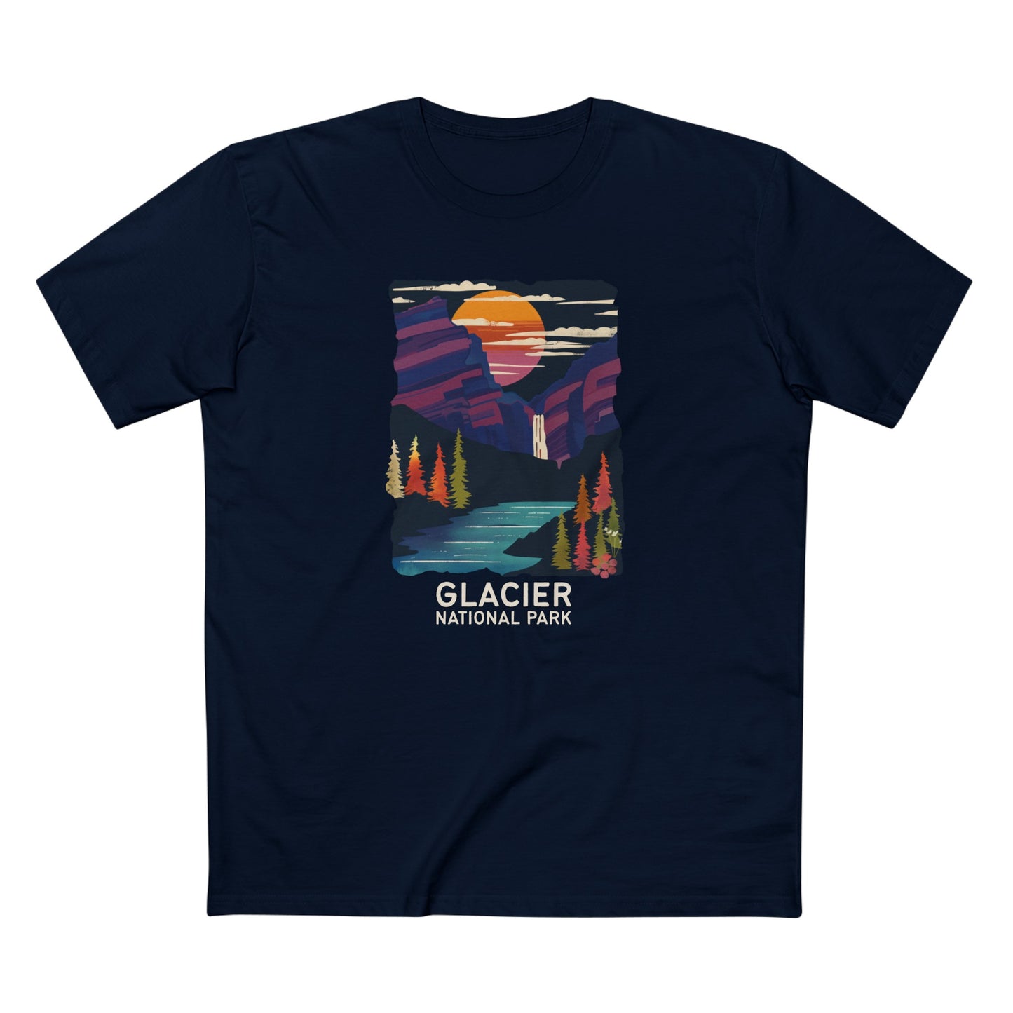 Glacier National Park T-Shirt - Waterfalls
