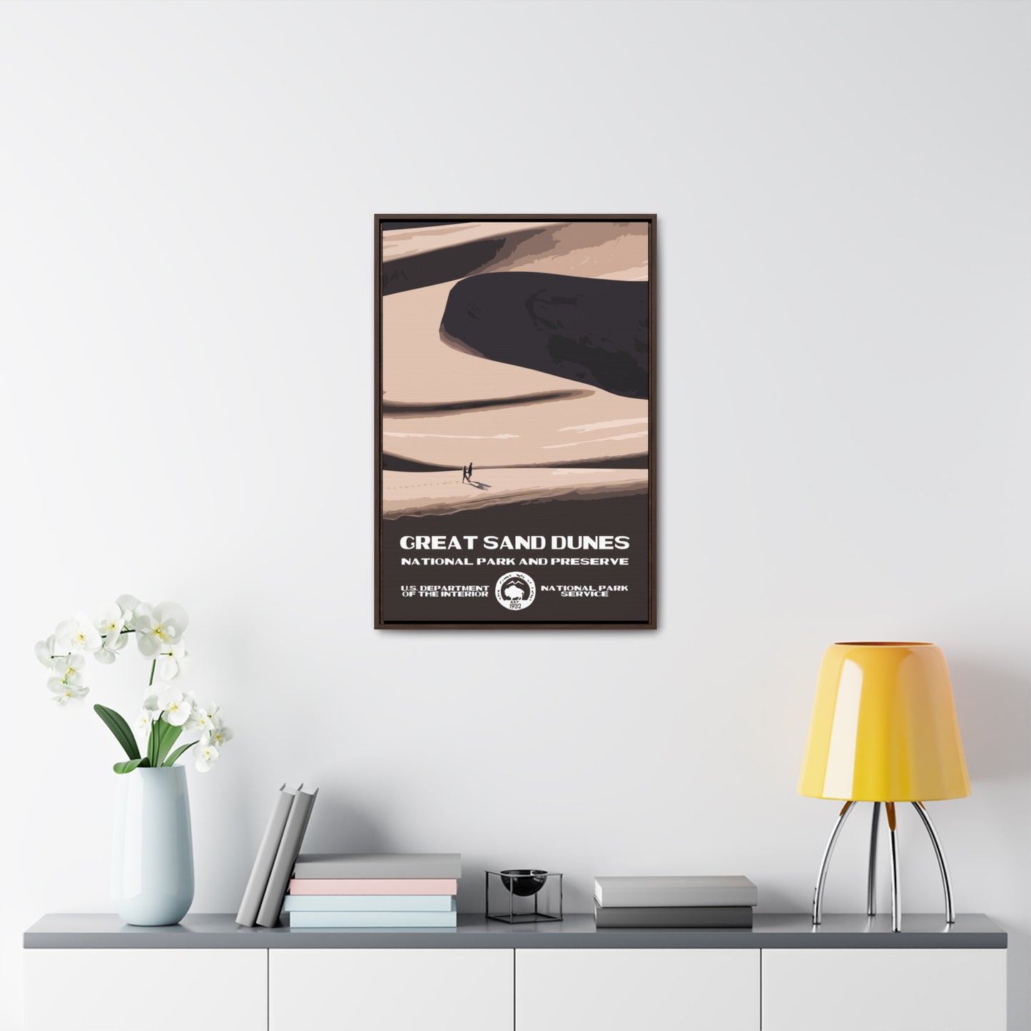 Great Sand Dunes National Park Framed Canvas - WPA Poster