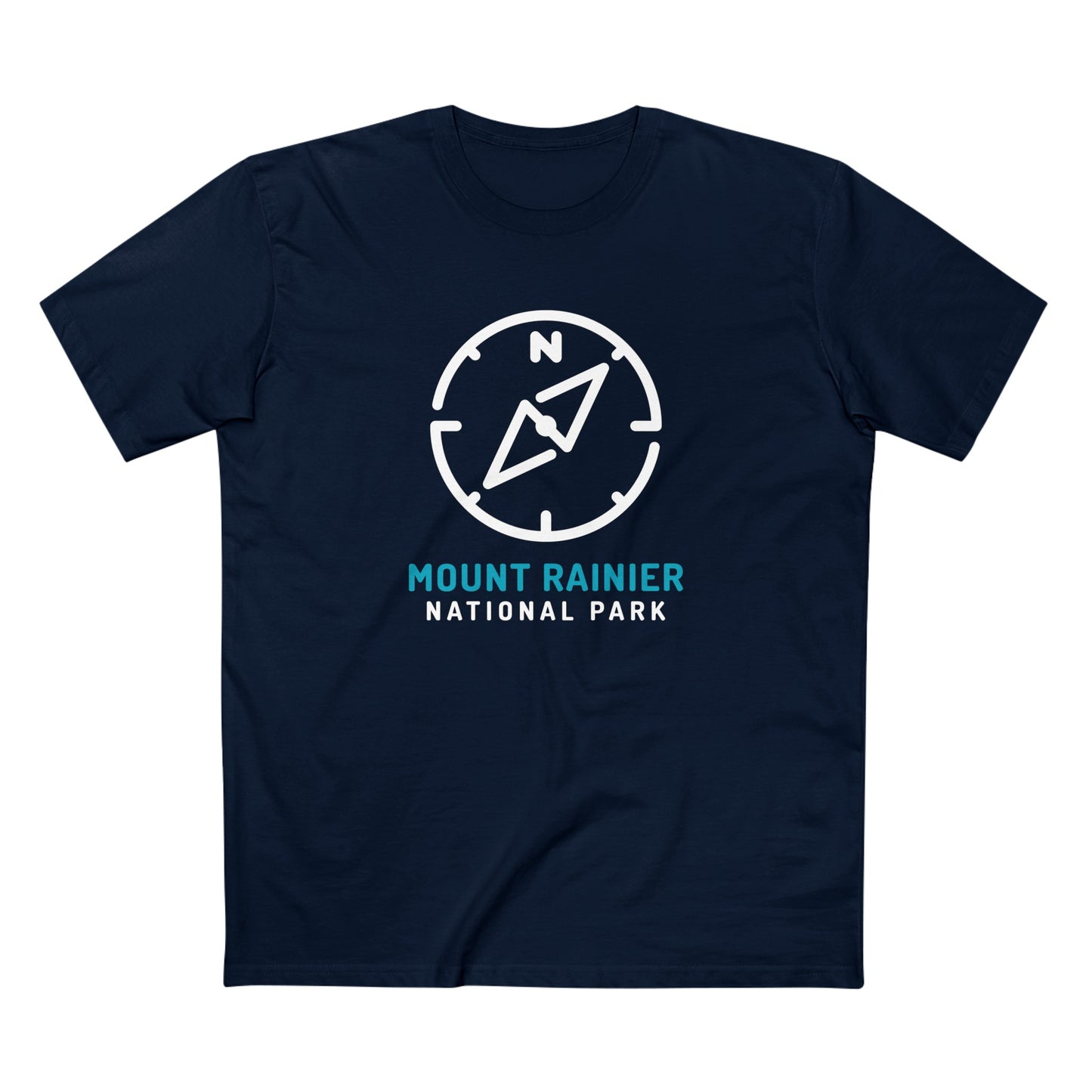 Mount Rainier National Park T-Shirt Compass Design