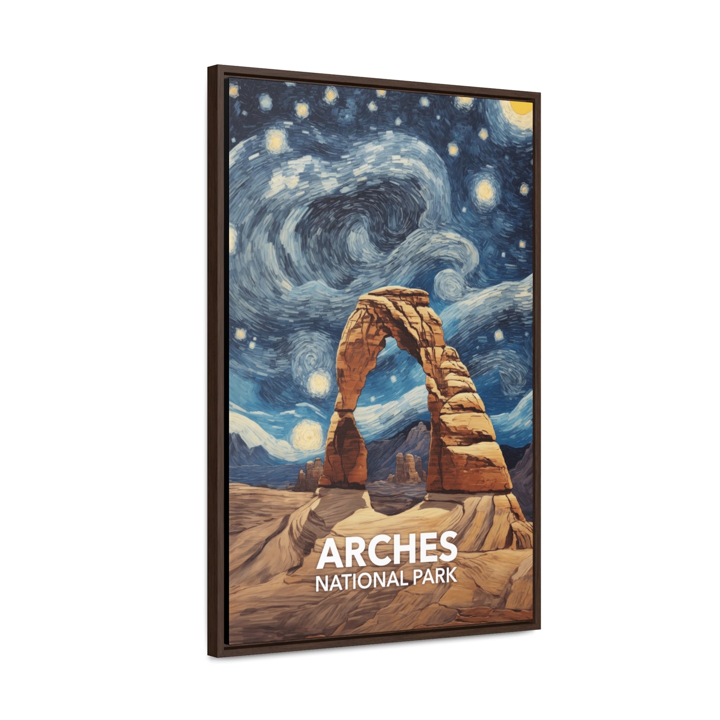 Arches National Park Framed Canvas - The Starry Night