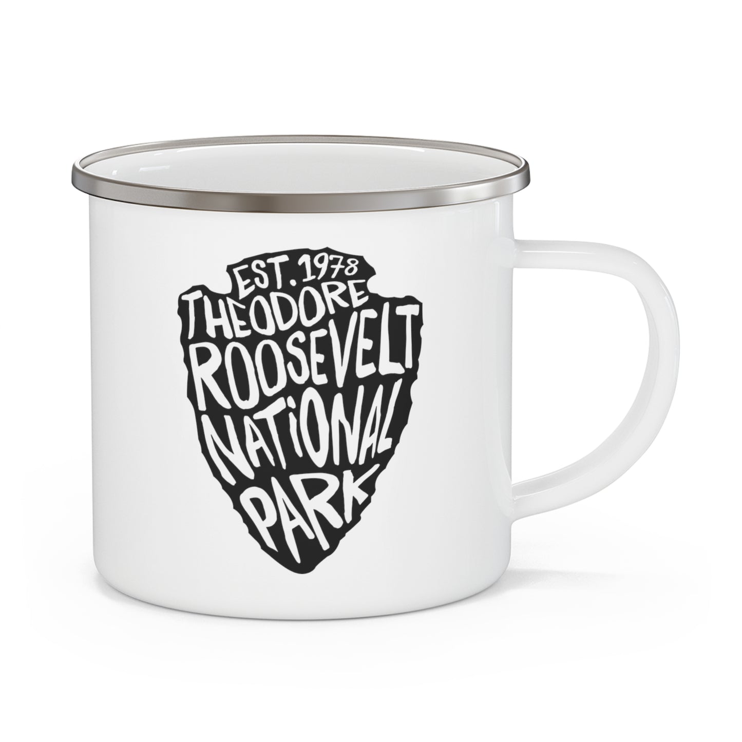 Theodore Roosevelt National Park Enamel Camping Mug - Arrowhead