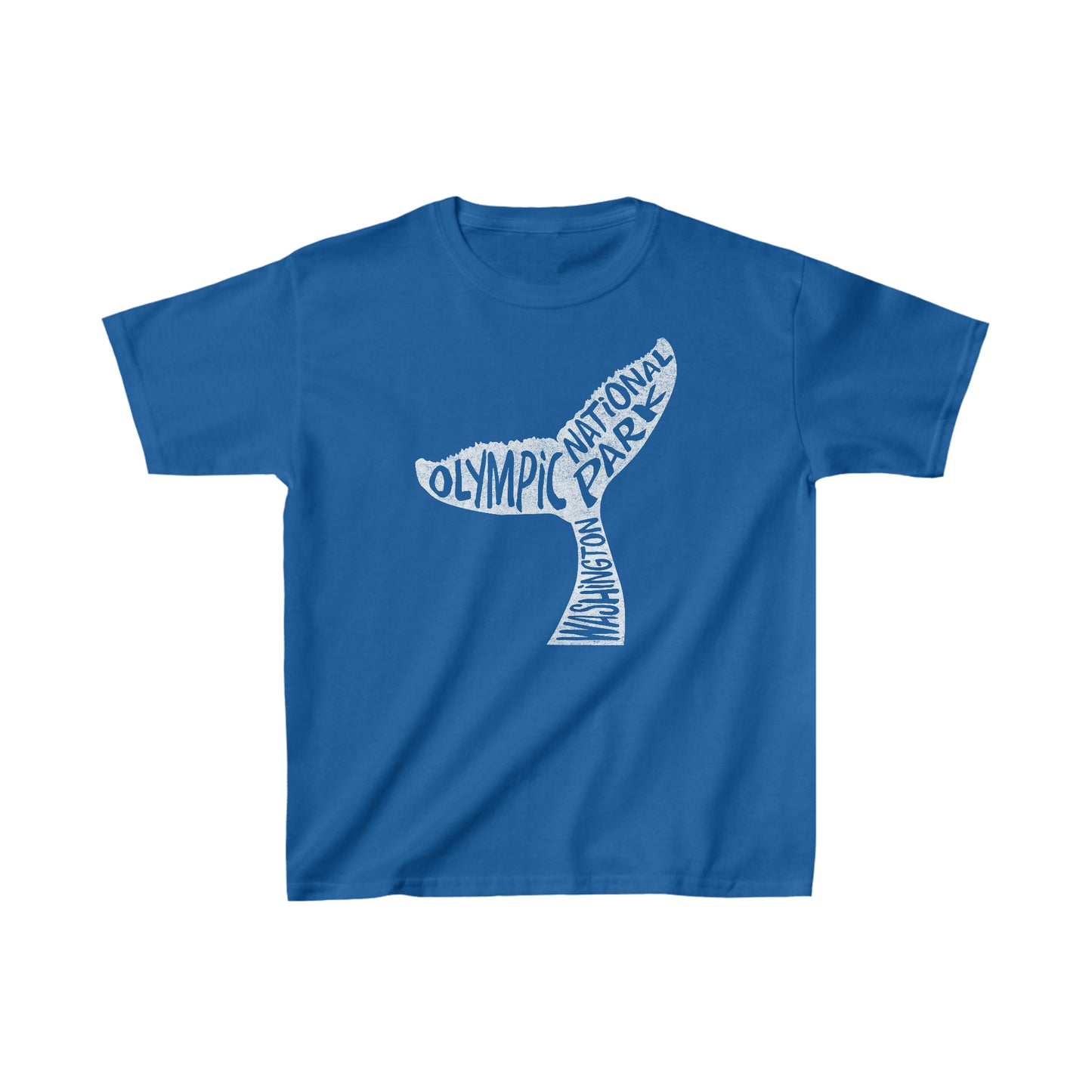 Olympic National Park Child T-Shirt - Whale Tail Chunky Text