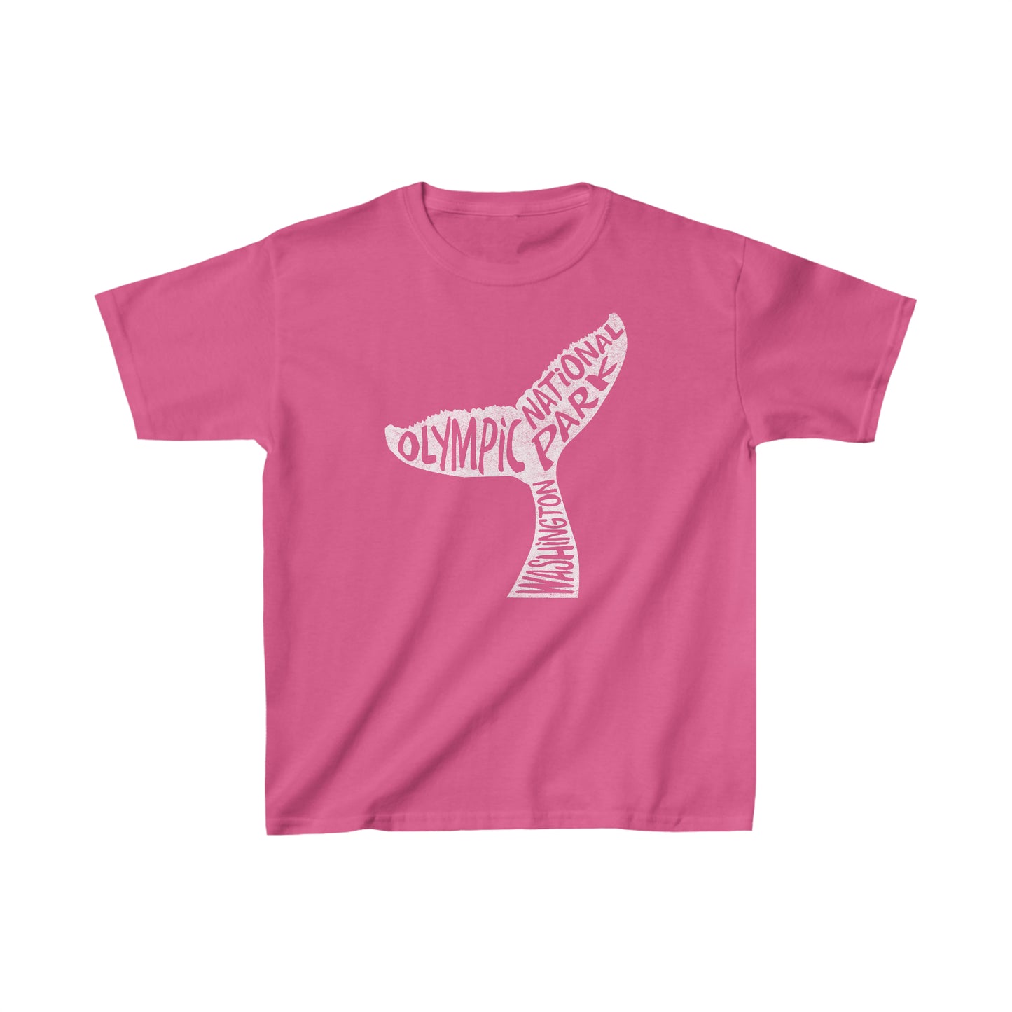 Olympic National Park Child T-Shirt - Whale Tail Chunky Text