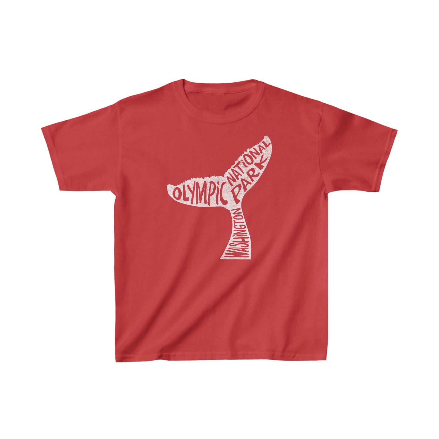 Olympic National Park Child T-Shirt - Whale Tail Chunky Text