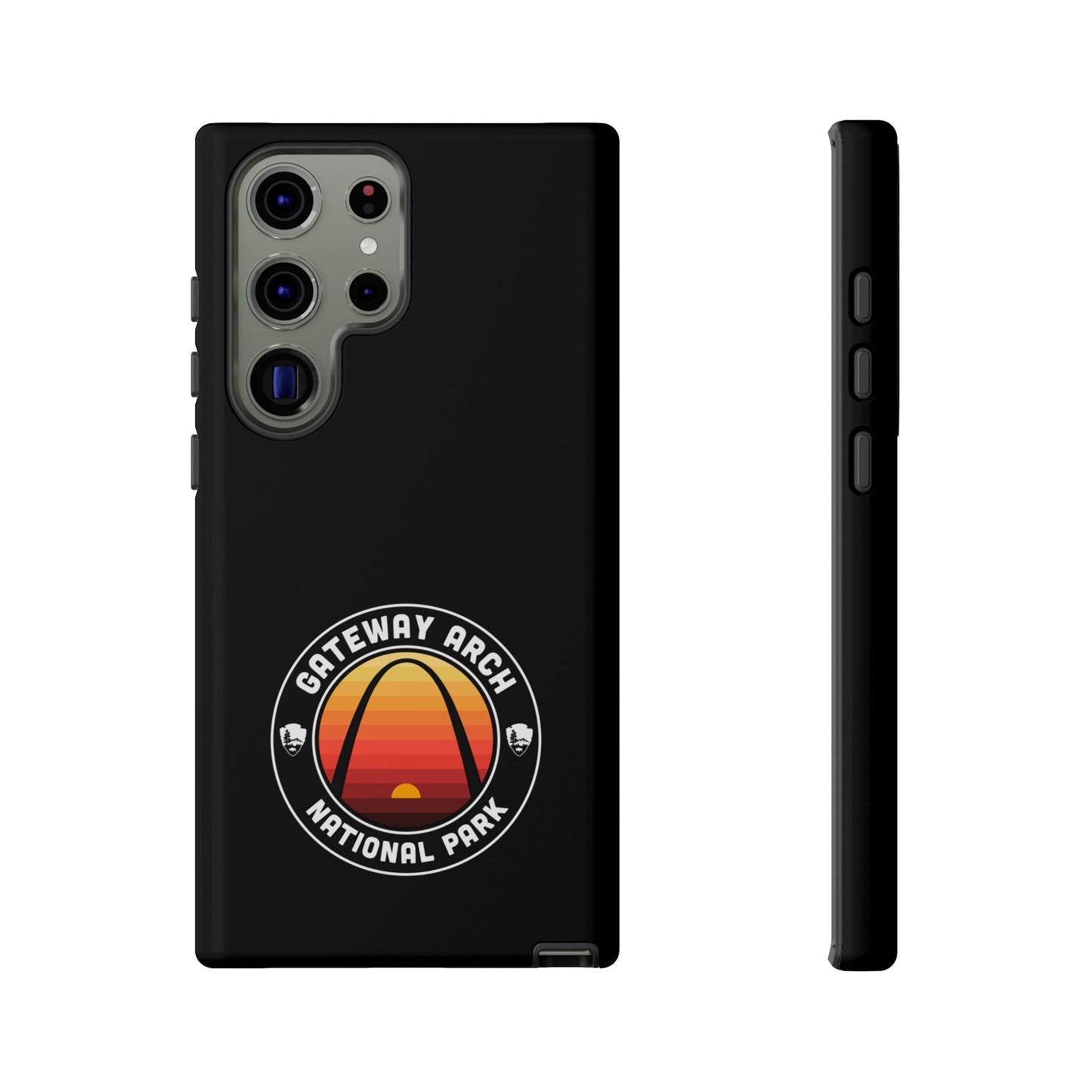 Gateway Arch National Park Phone Case - Round Emblem Design