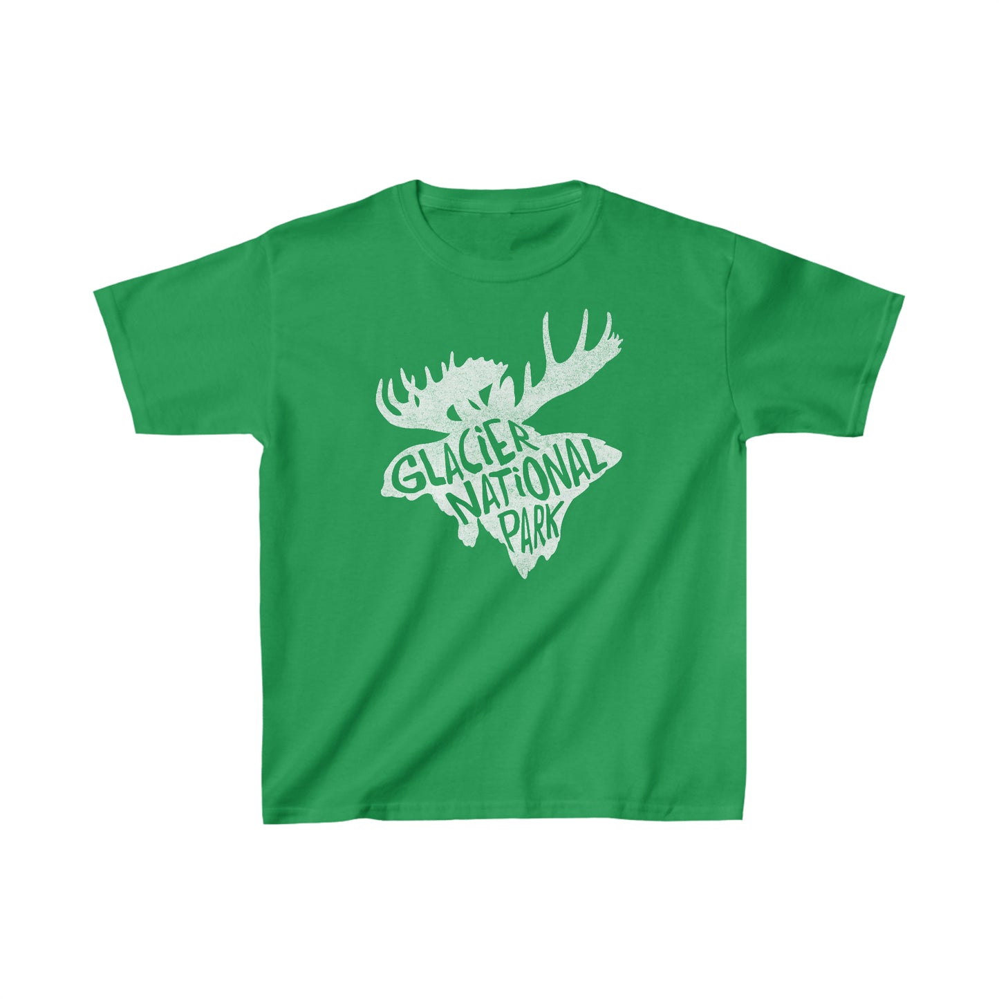 Glacier National Park Child T-Shirt - Moose Chunky Text