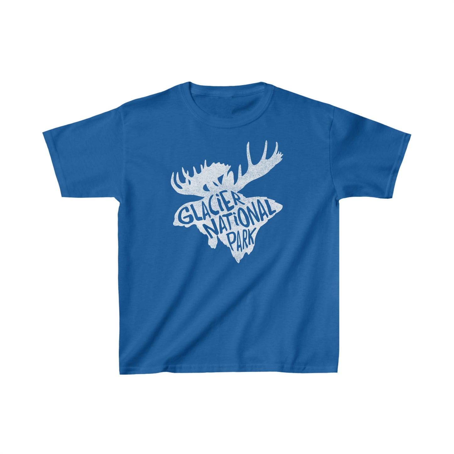 Glacier National Park Child T-Shirt - Moose Chunky Text