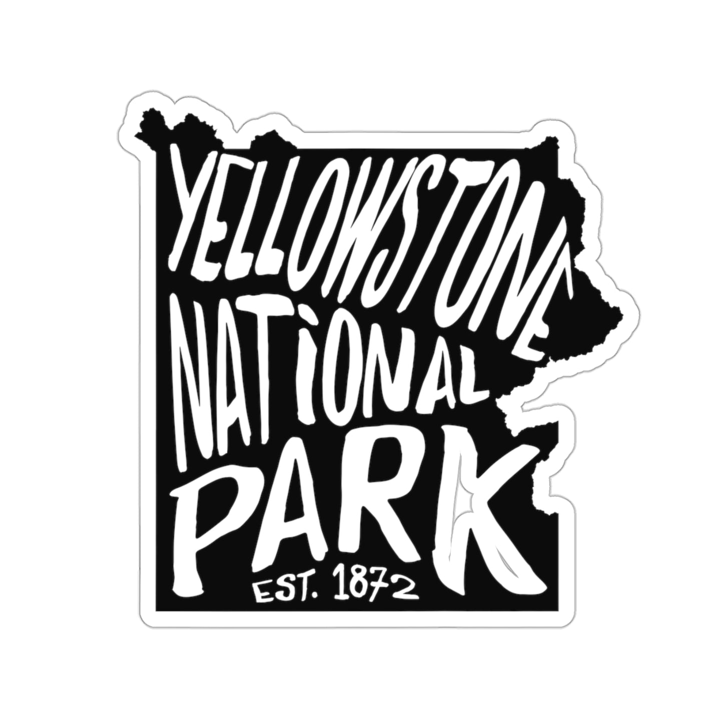 Yellowstone National Park Sticker - Map