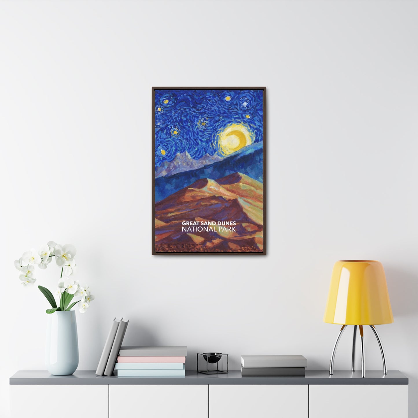 Great Sand Dunes National Park Framed Canvas - The Starry Night