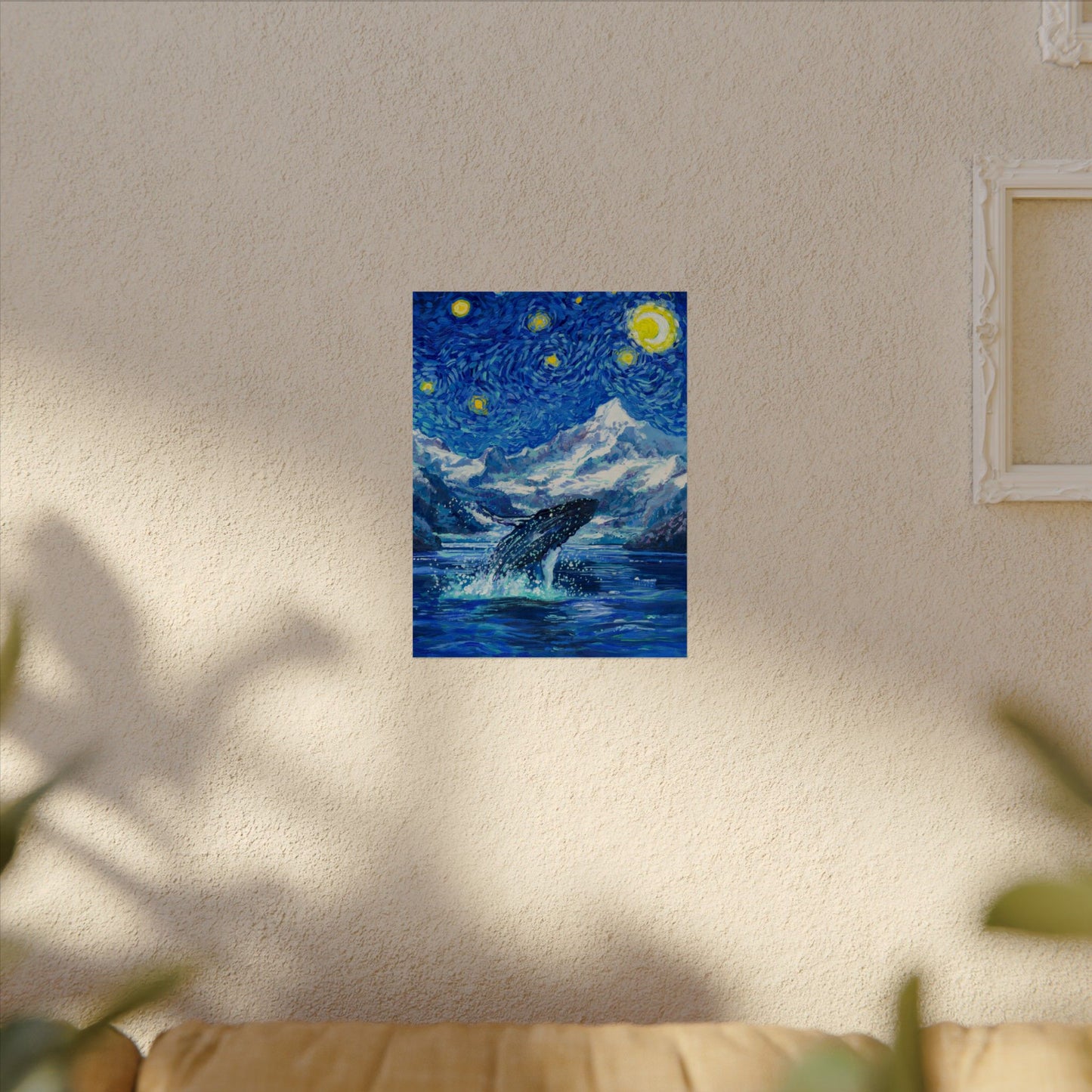 Glacier Bay National Park Starry Night Poster - Premium Textured Paper