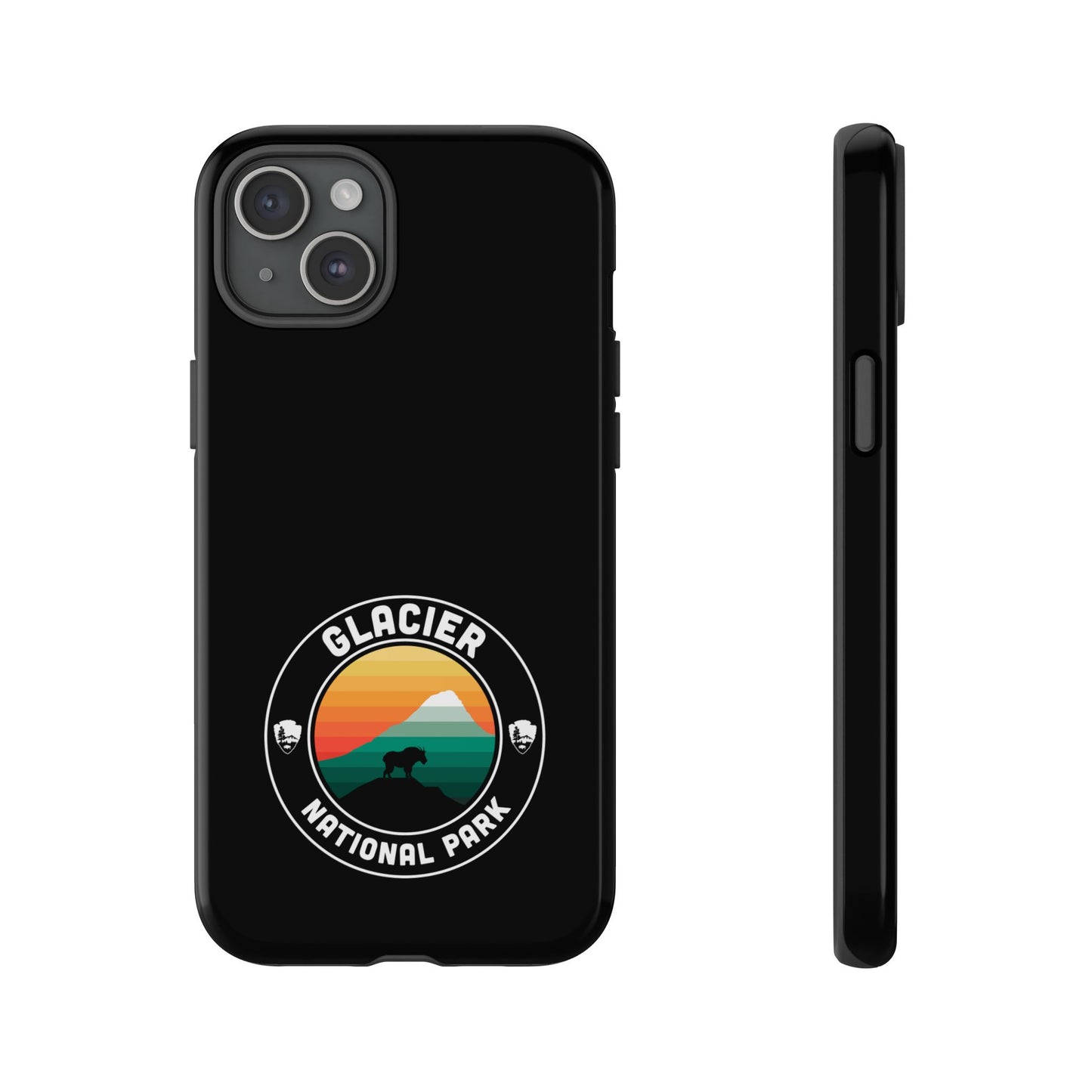 Glacier National Park Phone Case - Round Emblem Design