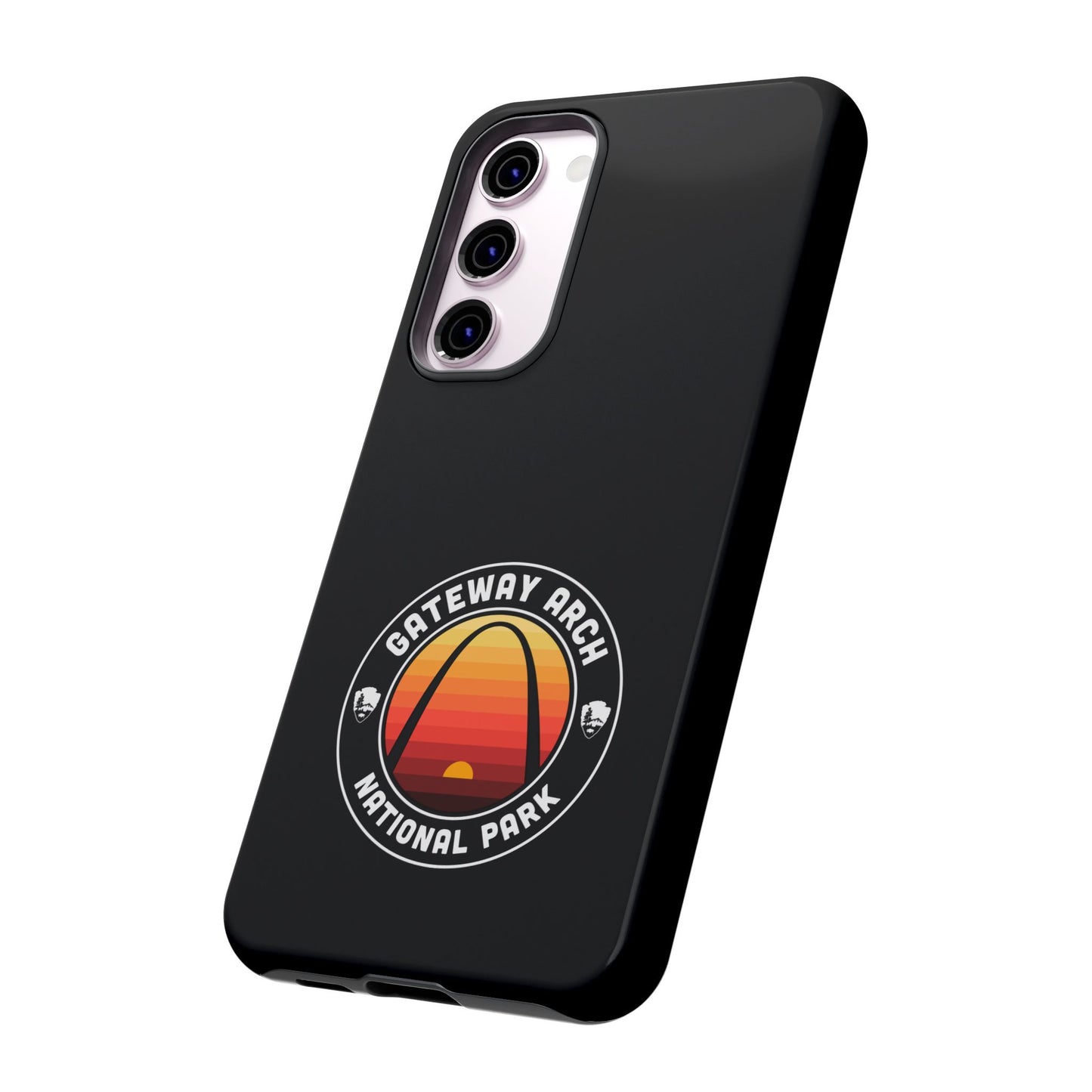 Gateway Arch National Park Phone Case - Round Emblem Design