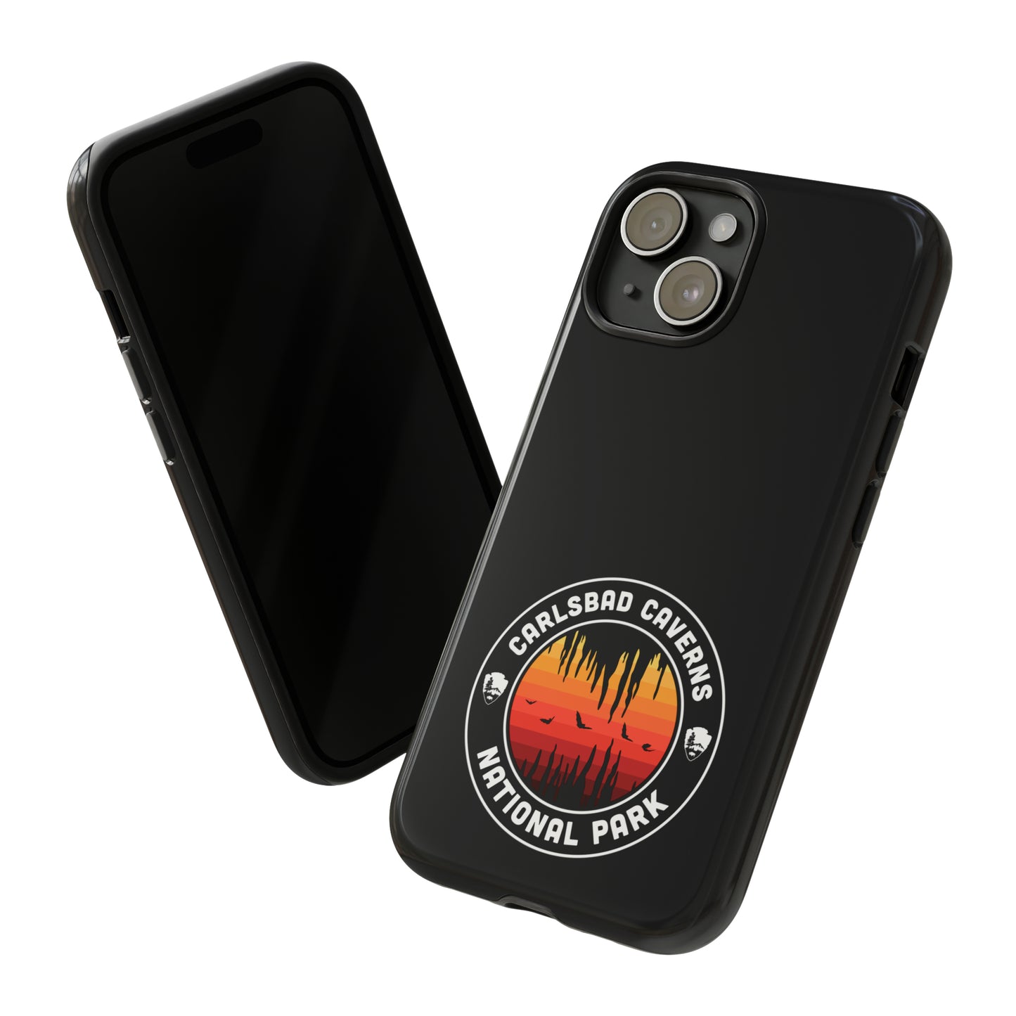 Carlsbad Caverns National Park Phone Case - Orange Round Emblem Design