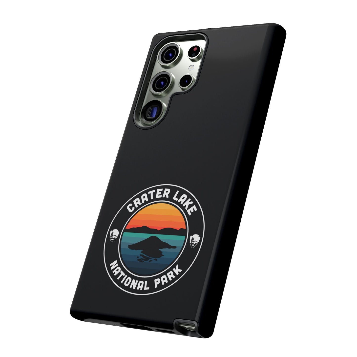 Crater Lake National Park Phone Case - Round Emblem Design