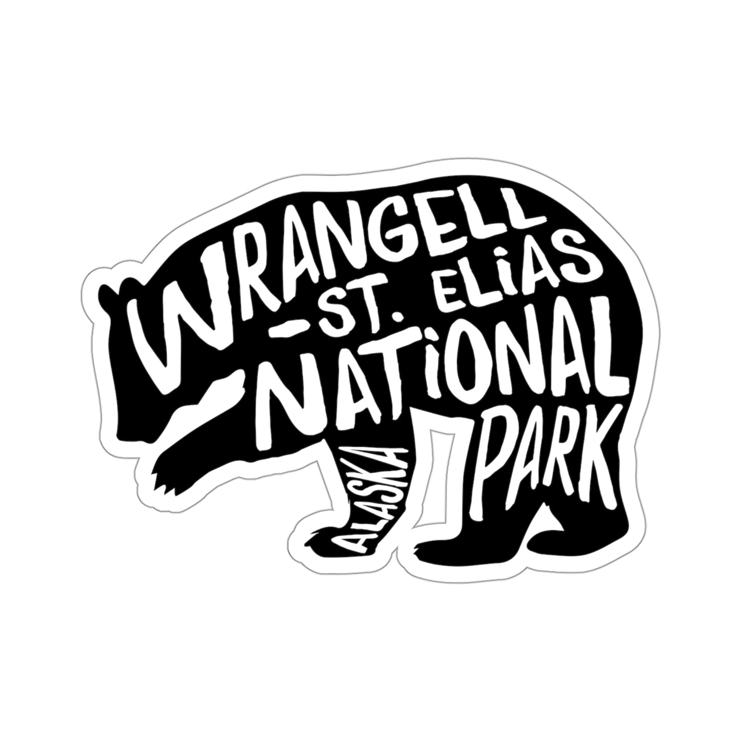 Wrangell St Elias National Park Sticker - Grizzly Bear