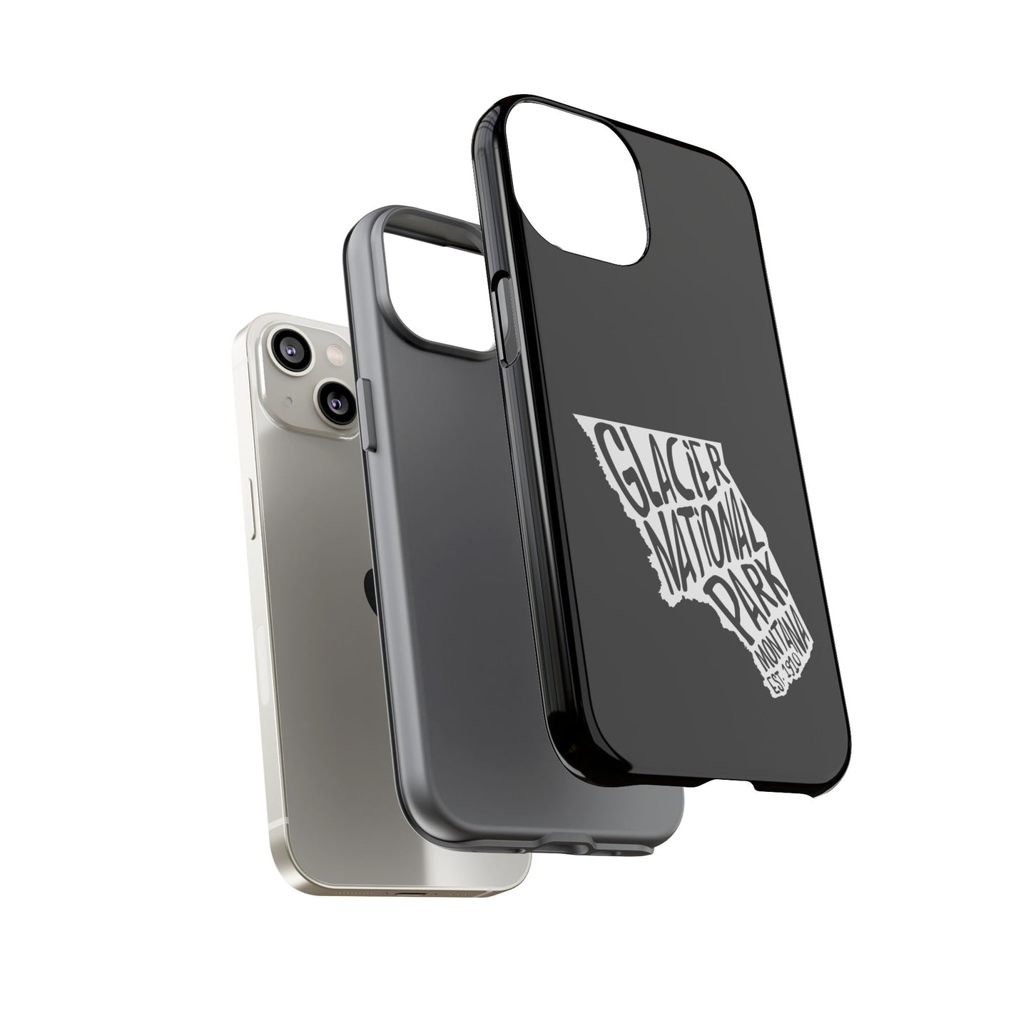 Glacier National Park Phone Case - Map Design