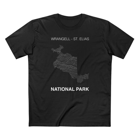 Wrangell St. Elias National Park T-Shirt - Topographical Lines