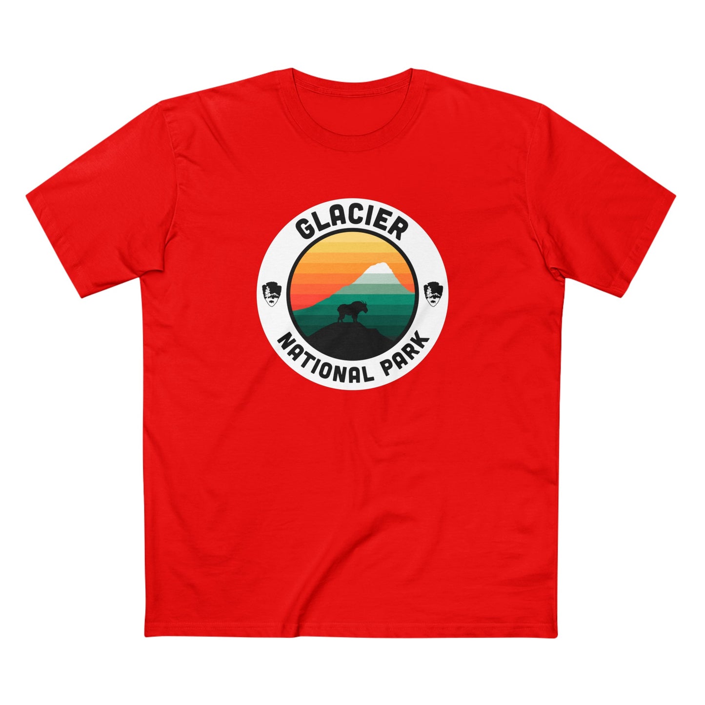 Glacier National Park T-Shirt - Round Badge Design