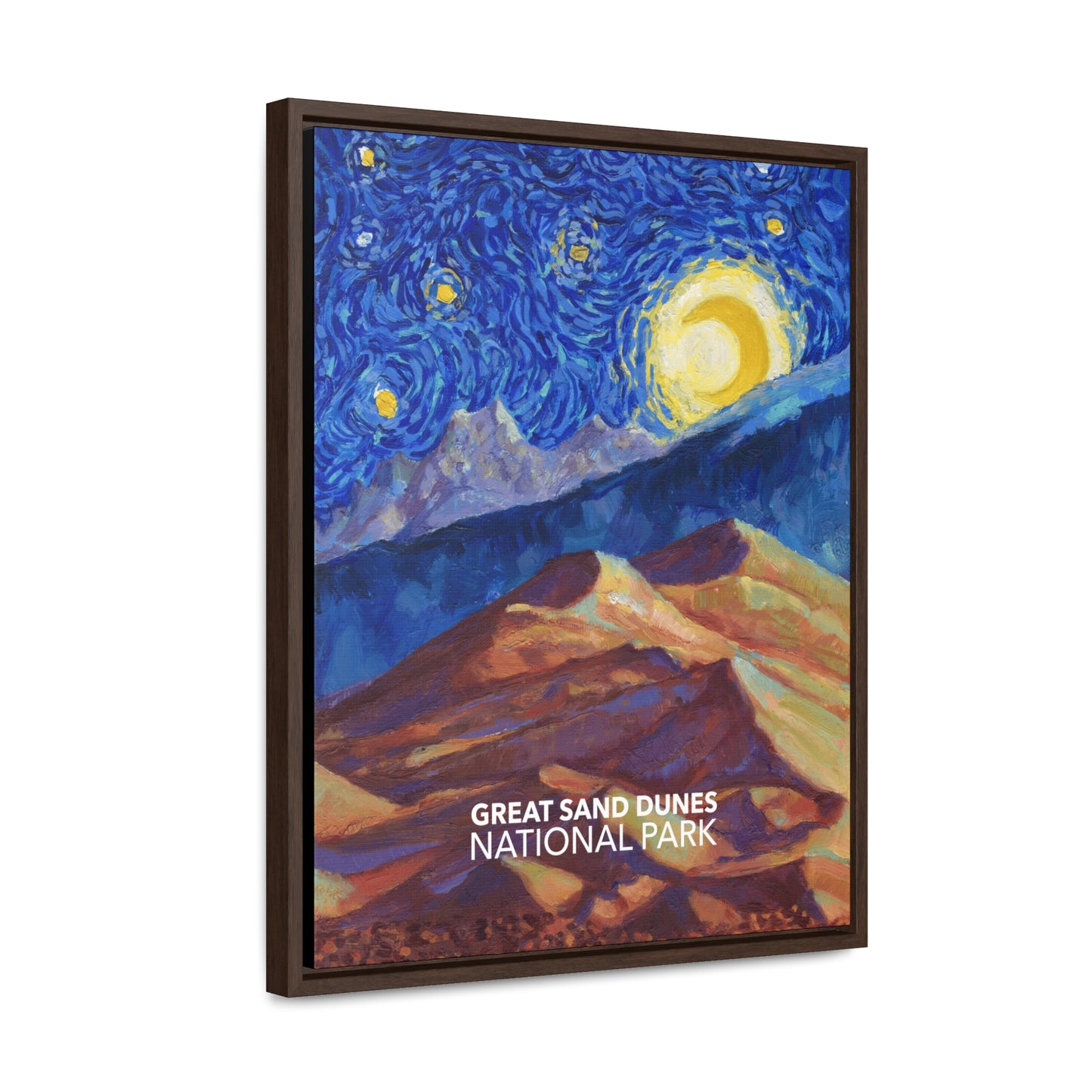 Great Sand Dunes National Park Framed Canvas - The Starry Night