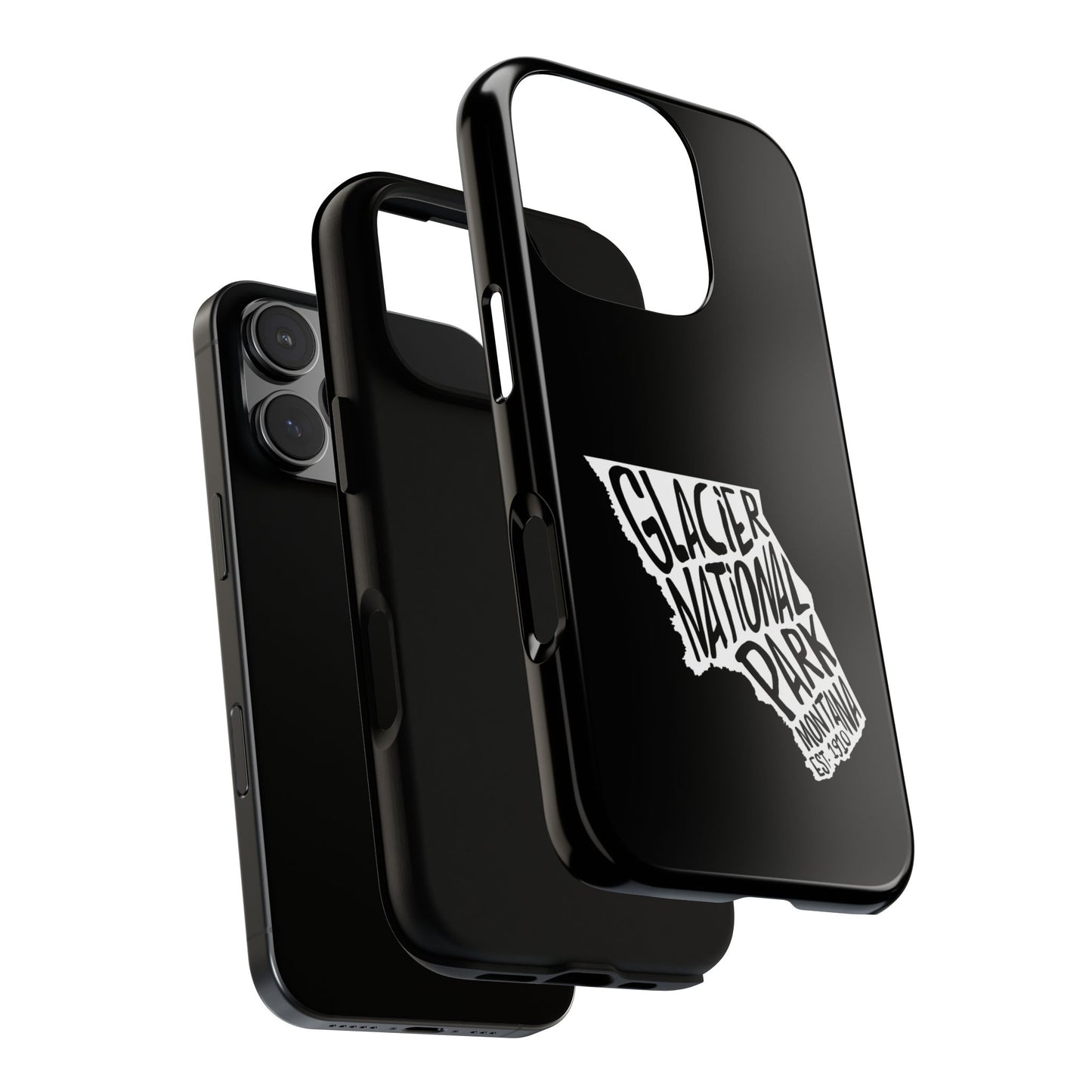 Glacier National Park Phone Case - Map Design
