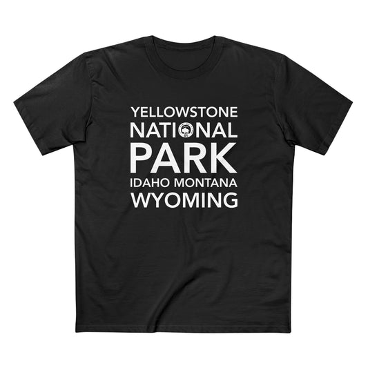 Yellowstone National Park T-Shirt Block Text