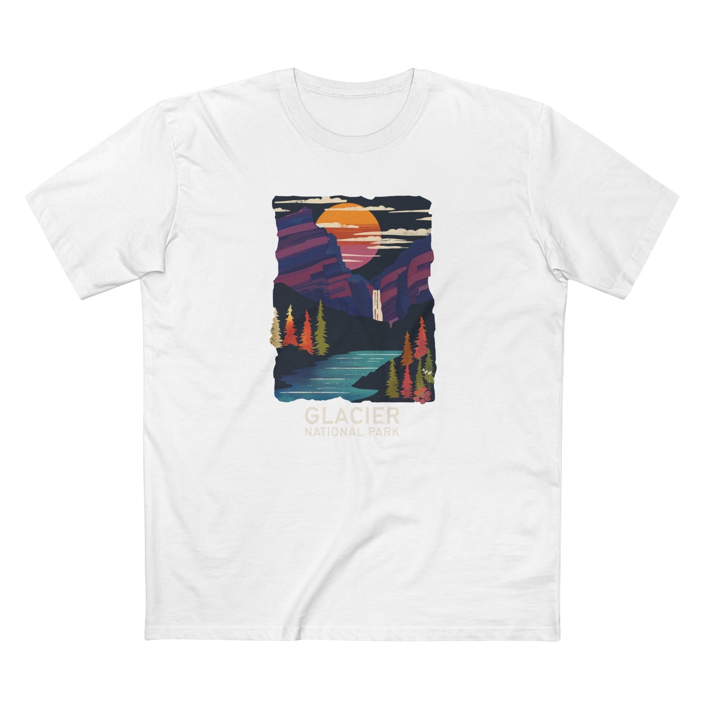 Glacier National Park T-Shirt - Waterfalls