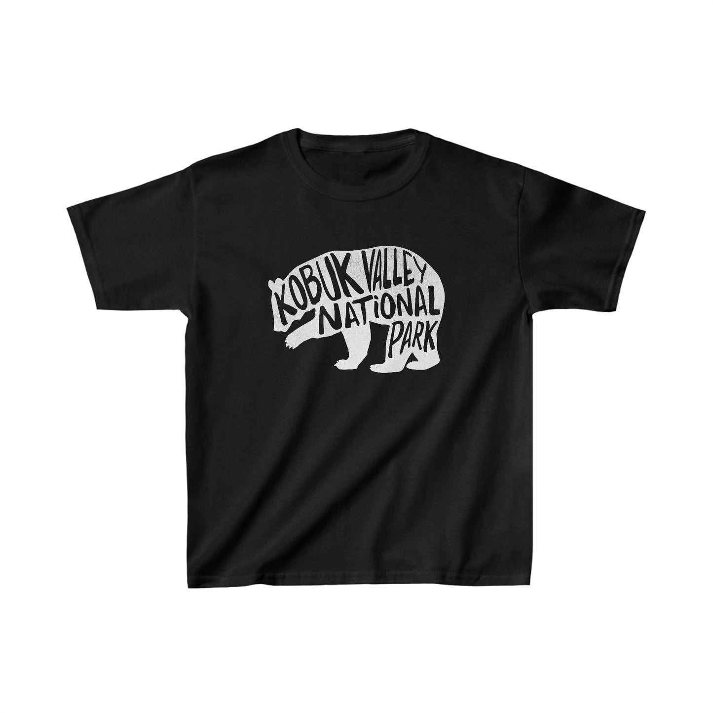 Kobuk Valley National Park Child T-Shirt - Grizzly Bear Chunky Text