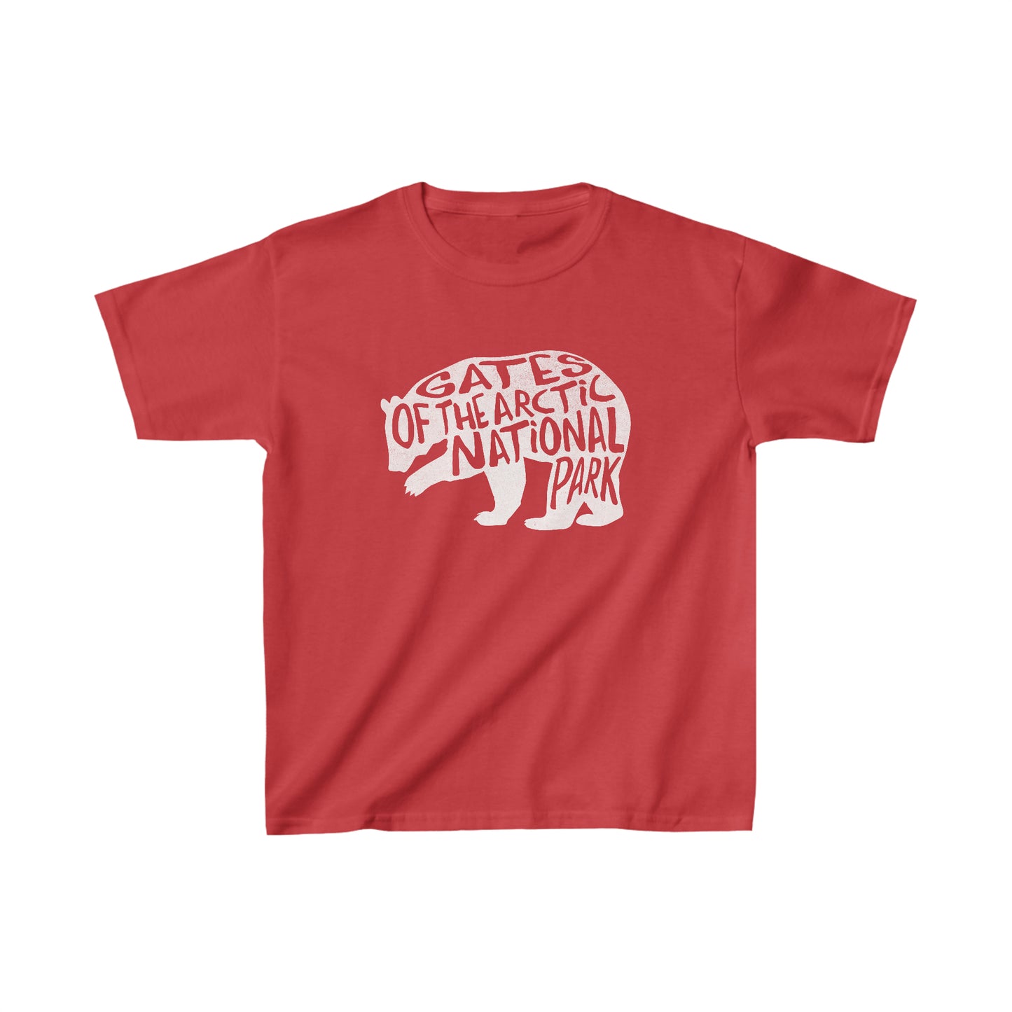 Gates of the Arctic National Park Child T-Shirt - Grizzly Bear Chunky Text