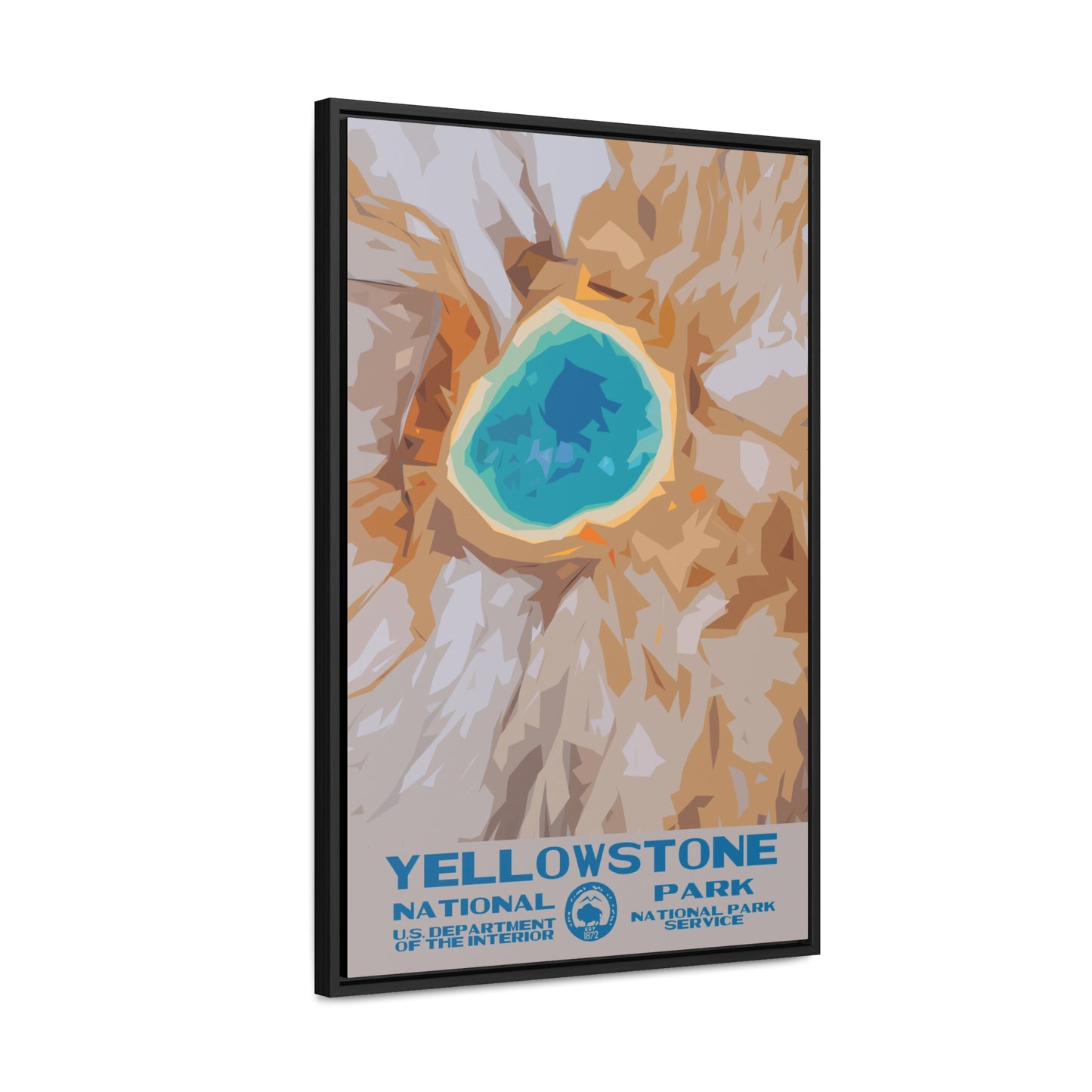 Yellowstone National Park Framed Canvas - WPA Poster
