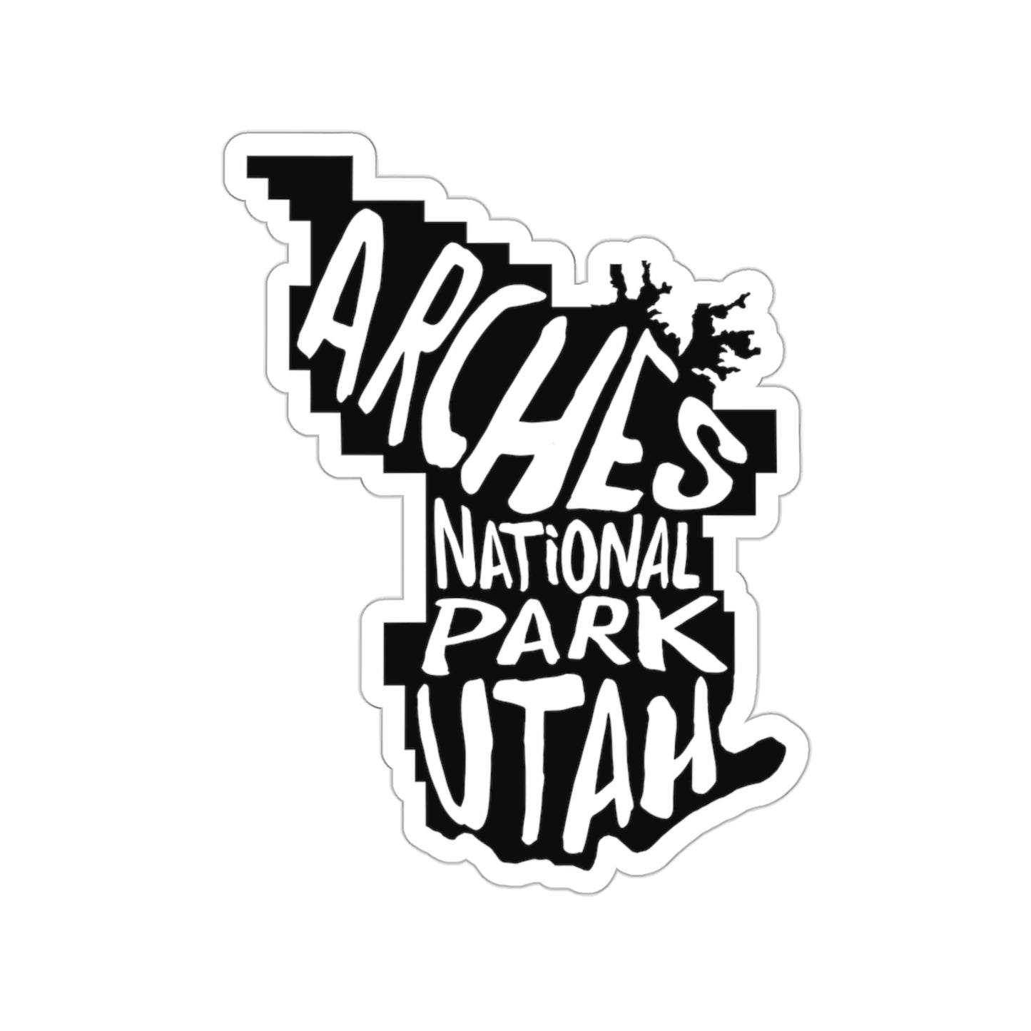 Arches National Park Sticker - Map
