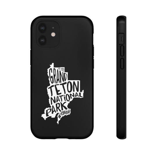 Grand Teton National Park Phone Case - Map Design