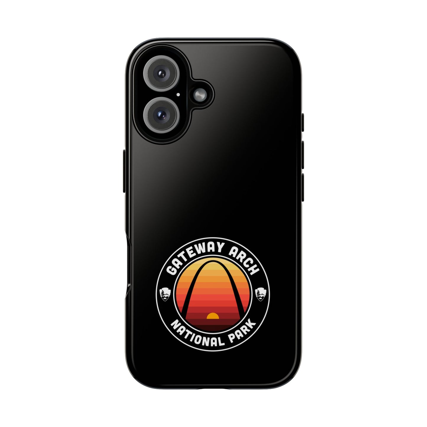Gateway Arch National Park Phone Case - Round Emblem Design