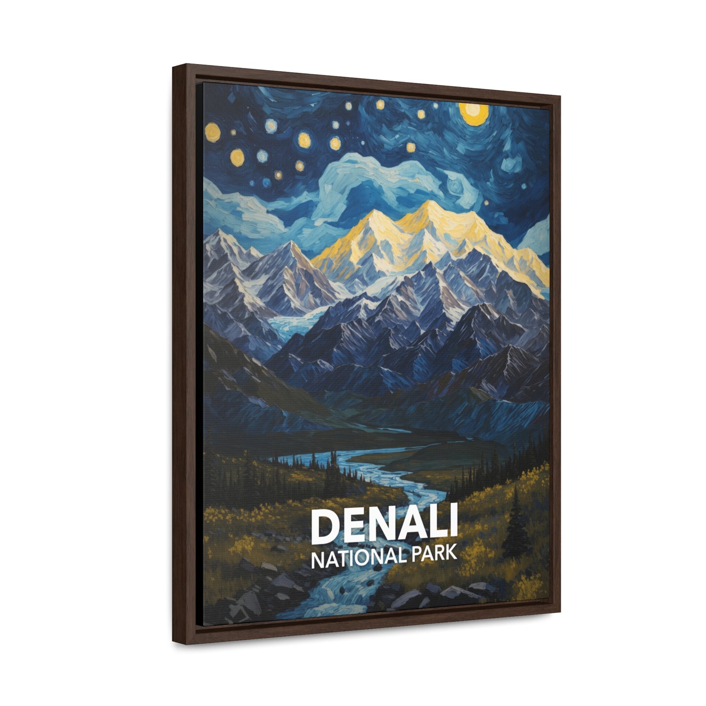 Denali National Park Framed Canvas - The Starry Night