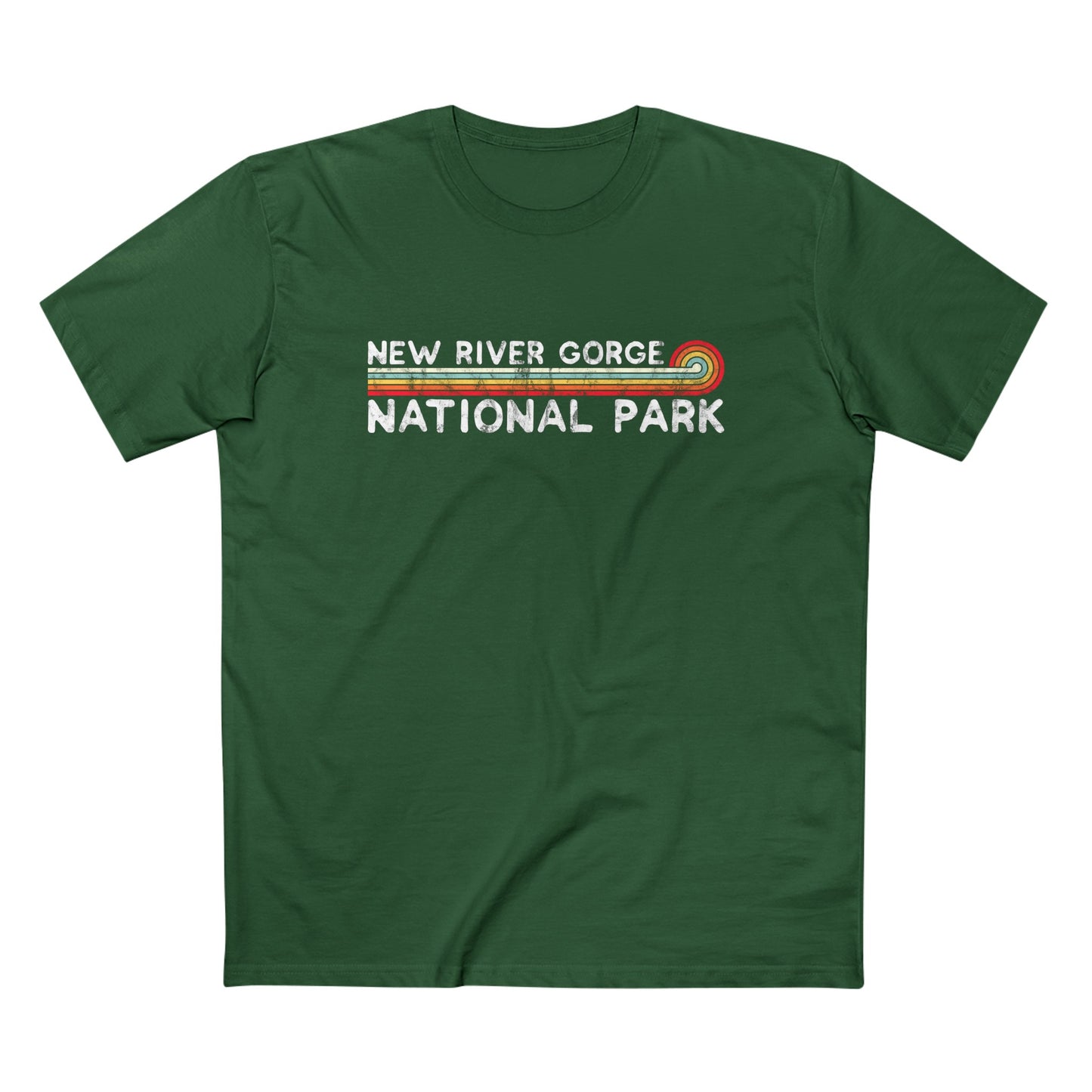 New River Gorge National Park T-Shirt - Vintage Stretched Sunrise