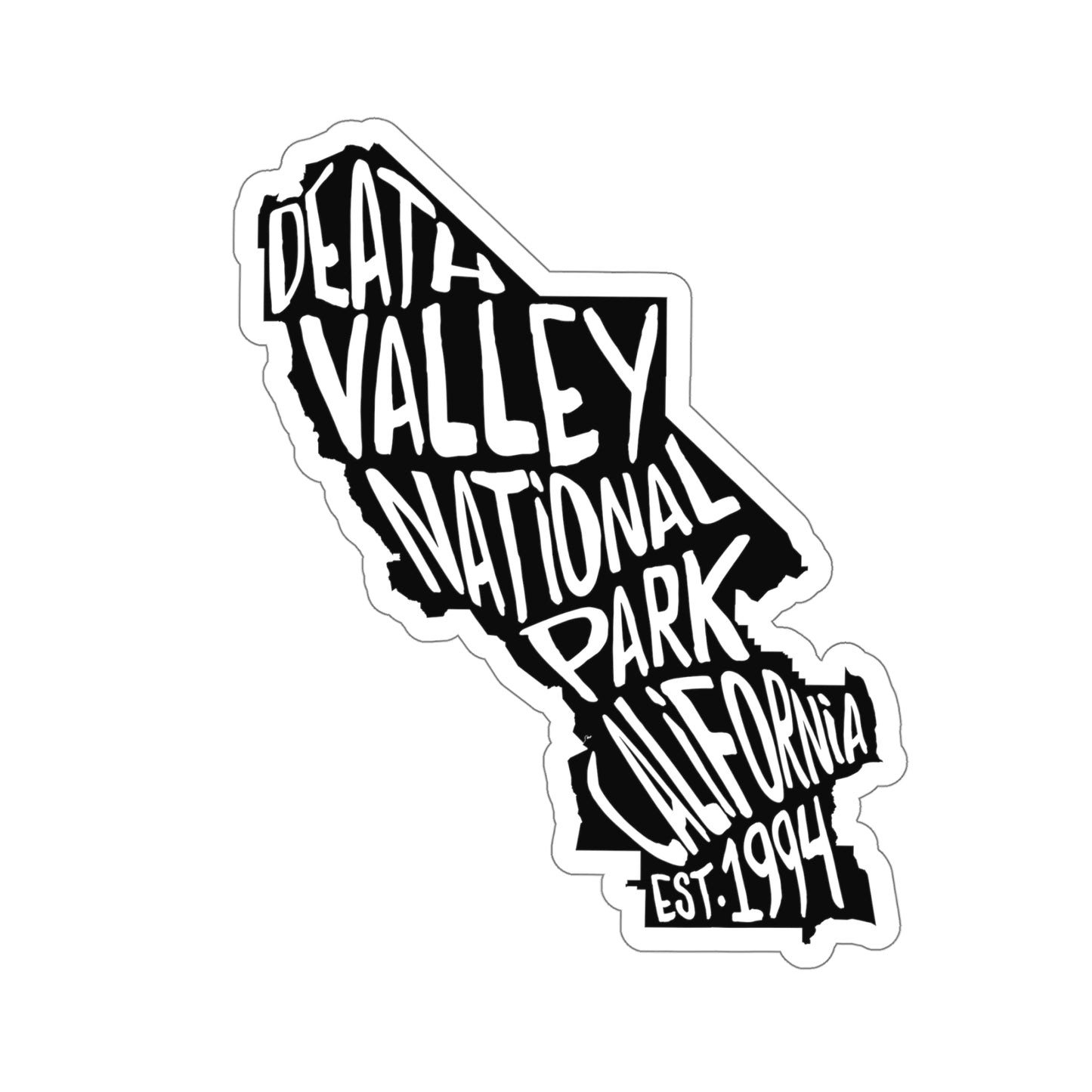 Death Valley National Park Sticker - Map