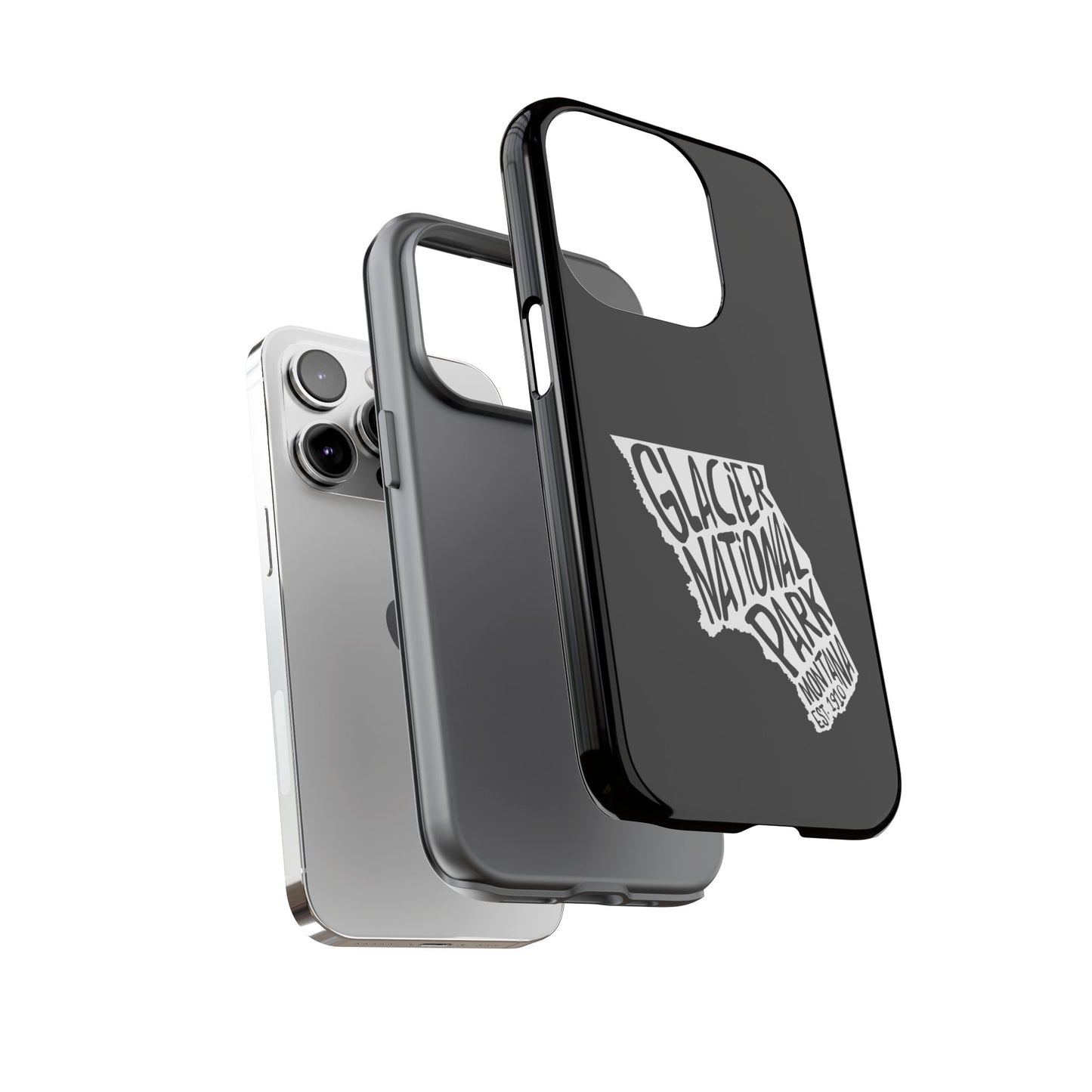 Glacier National Park Phone Case - Map Design