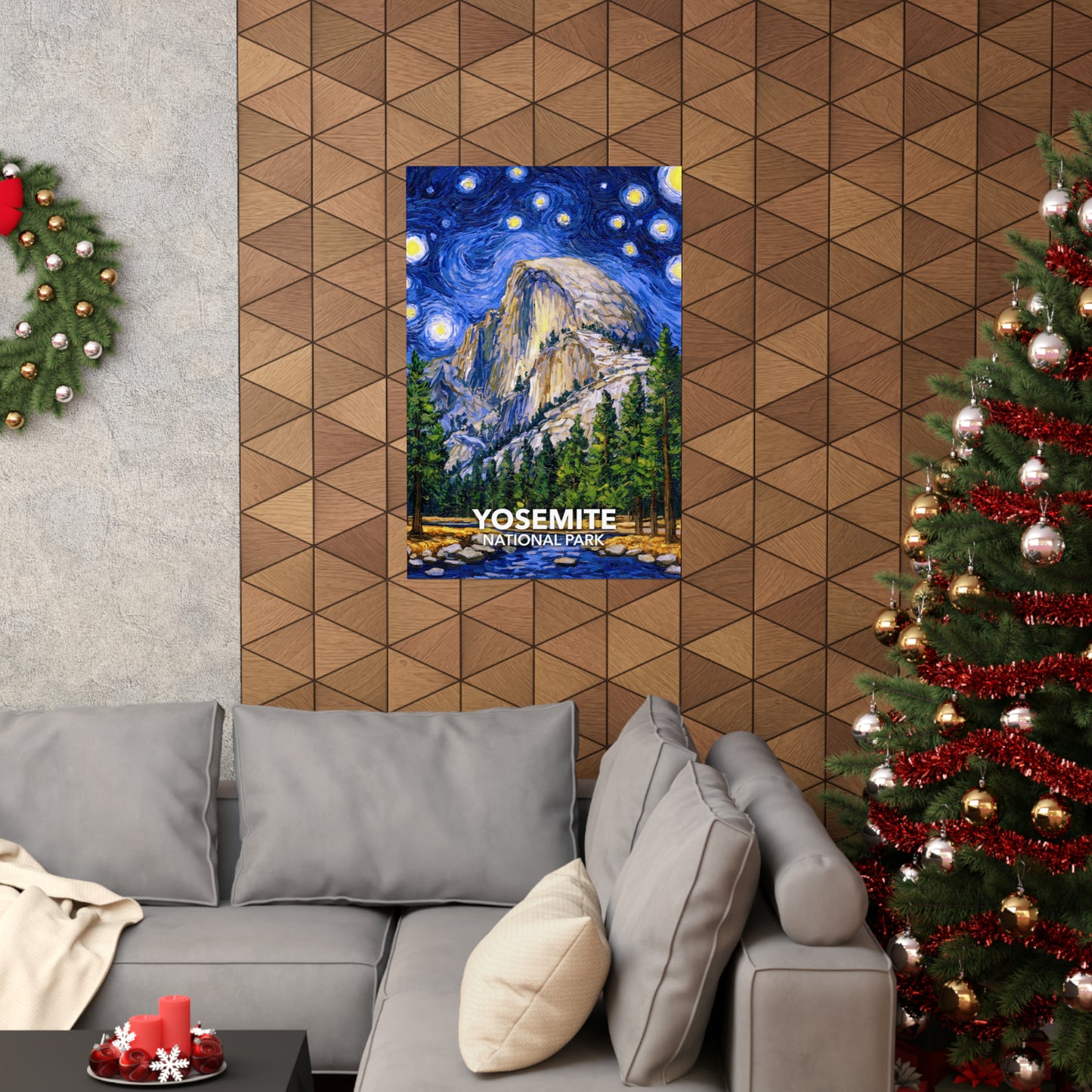 Yosemite National Park Poster - The Starry Night