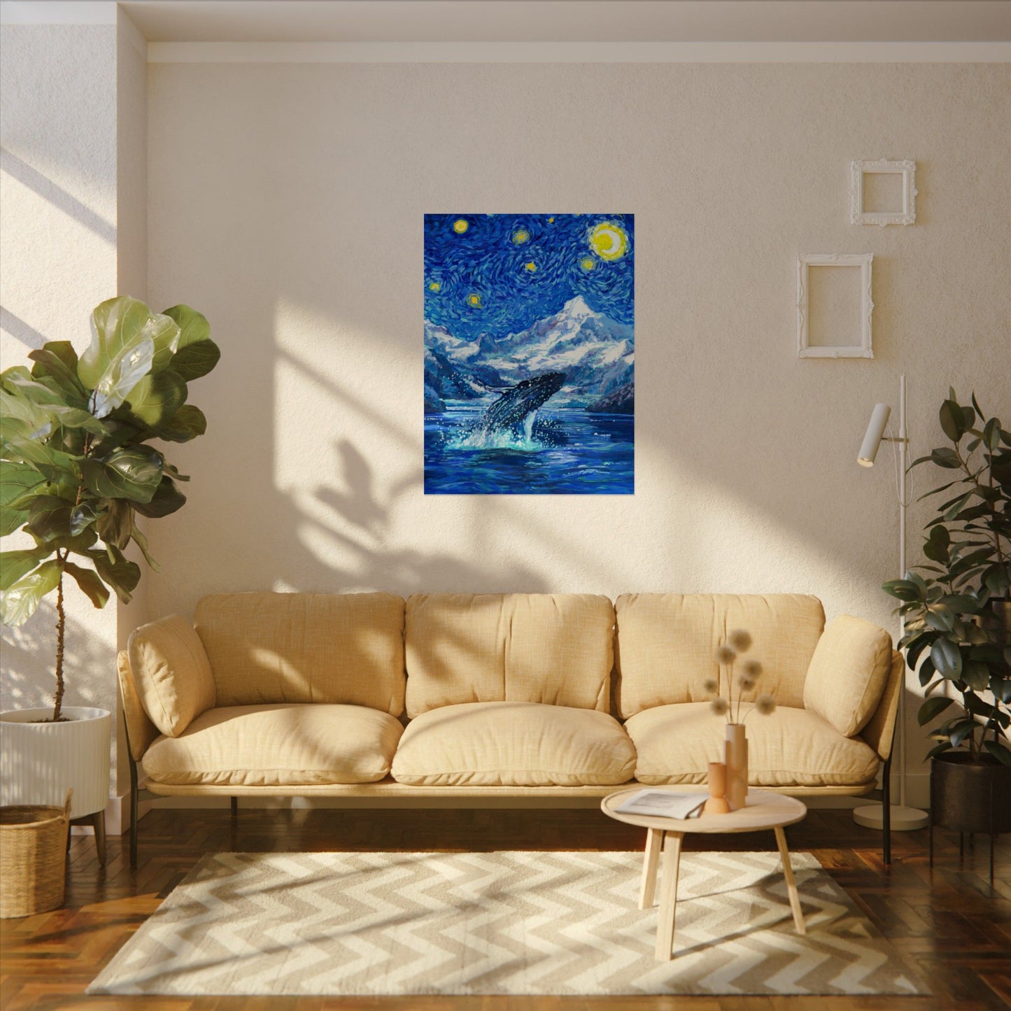 Glacier Bay National Park Starry Night Poster - Premium Textured Paper