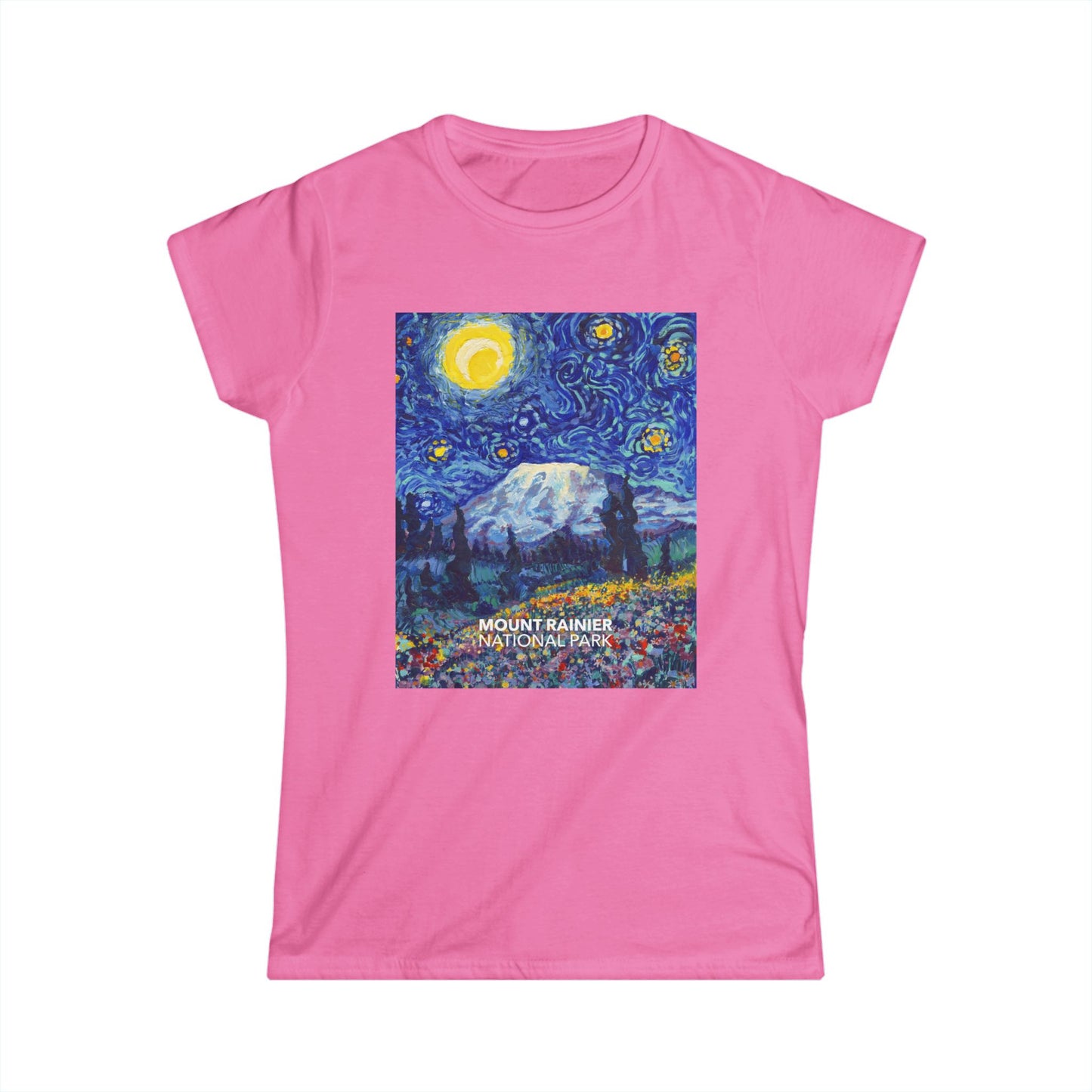 Mount Rainier National Park T-Shirt - Women's Starry Night