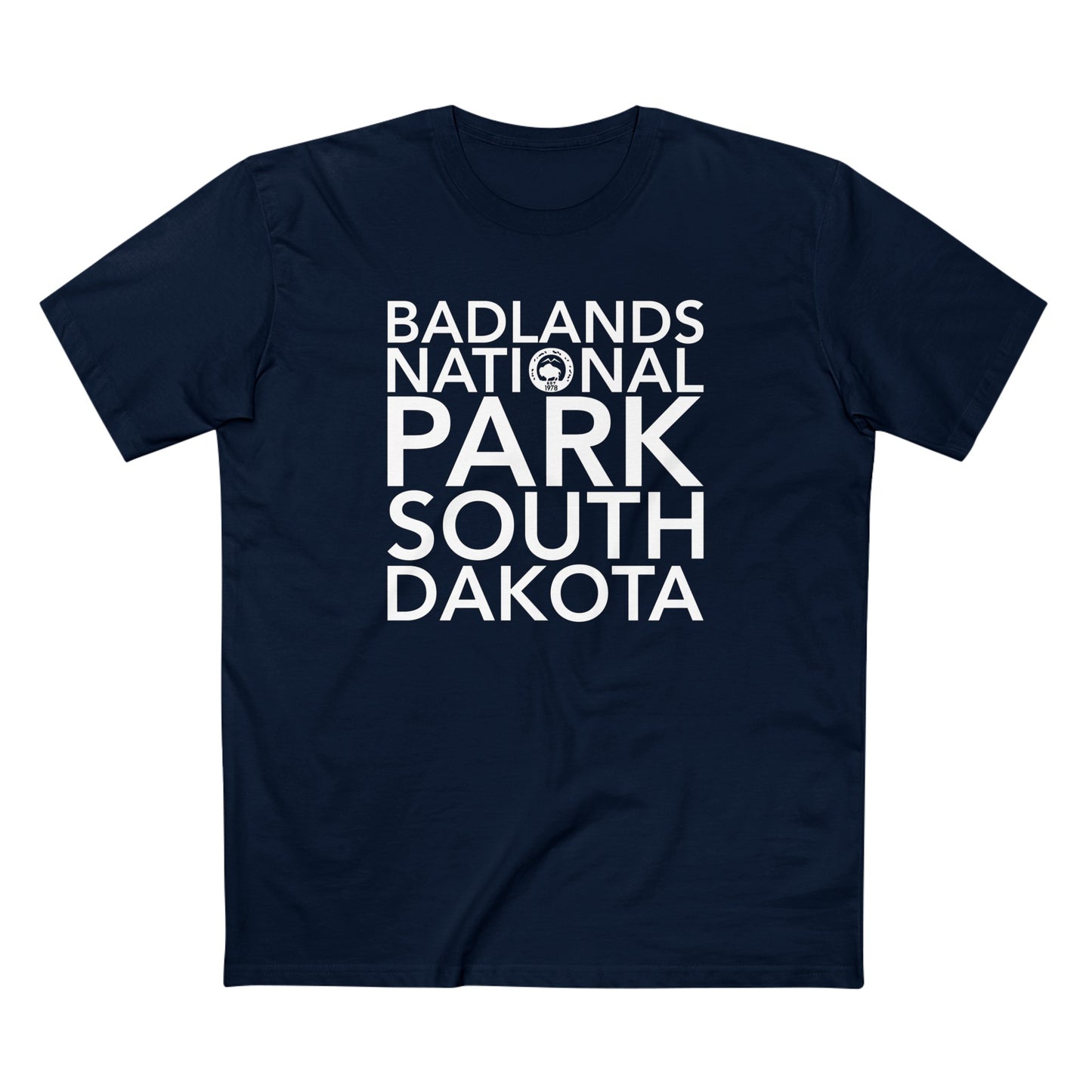 Badlands National Park T-Shirt Block Text