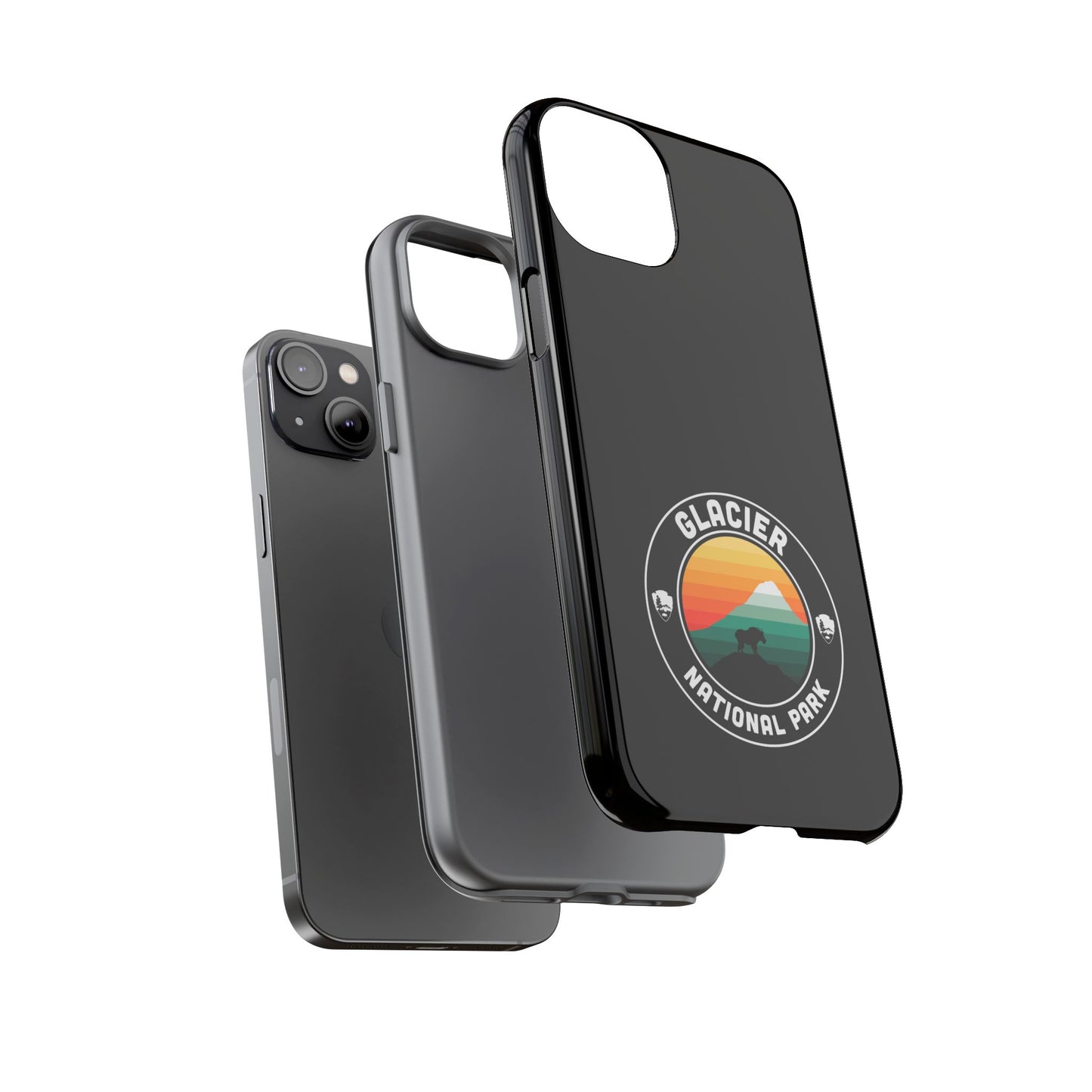 Glacier National Park Phone Case - Round Emblem Design